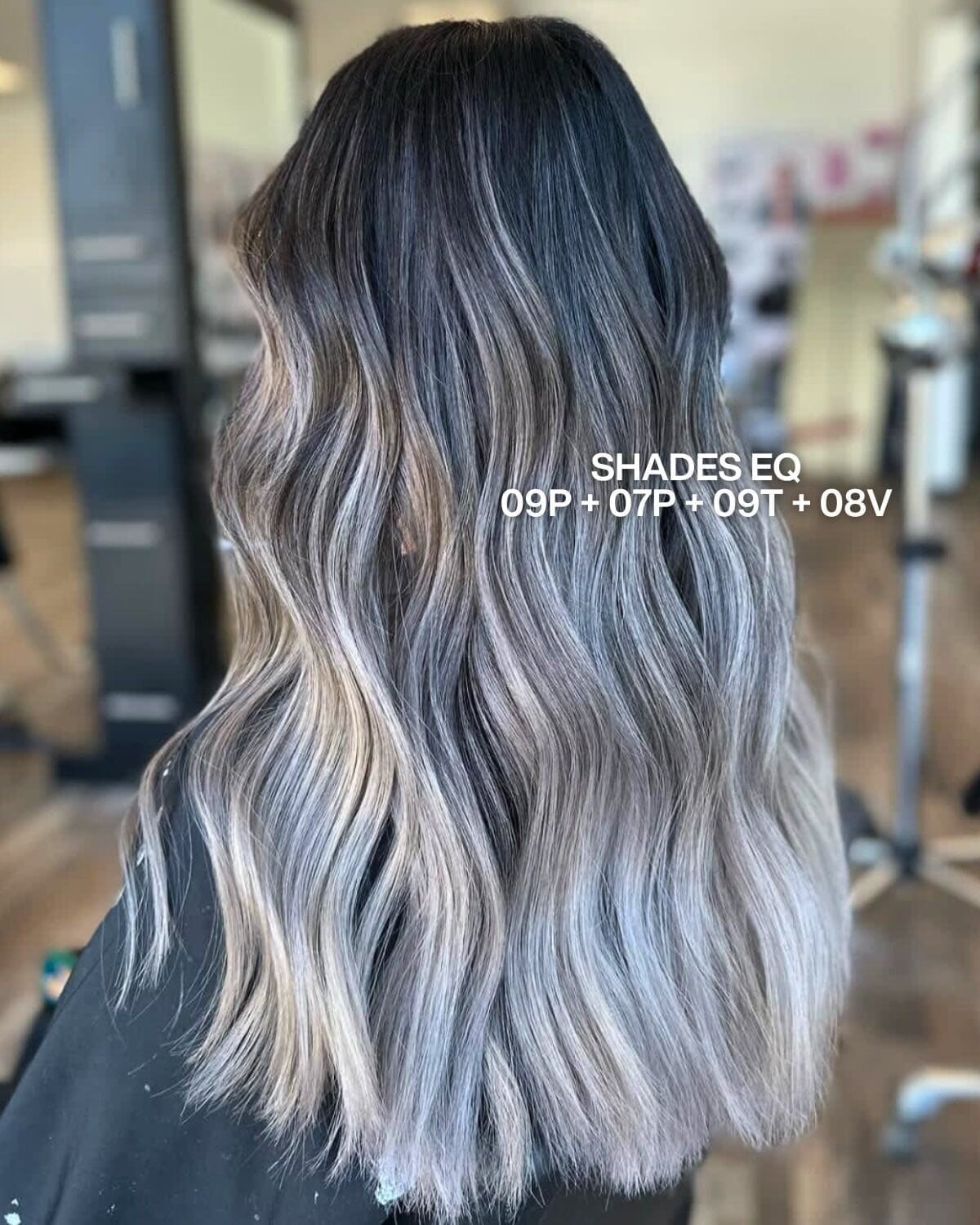 Collarbone Layers With Ice Blonde and Silver Highlights