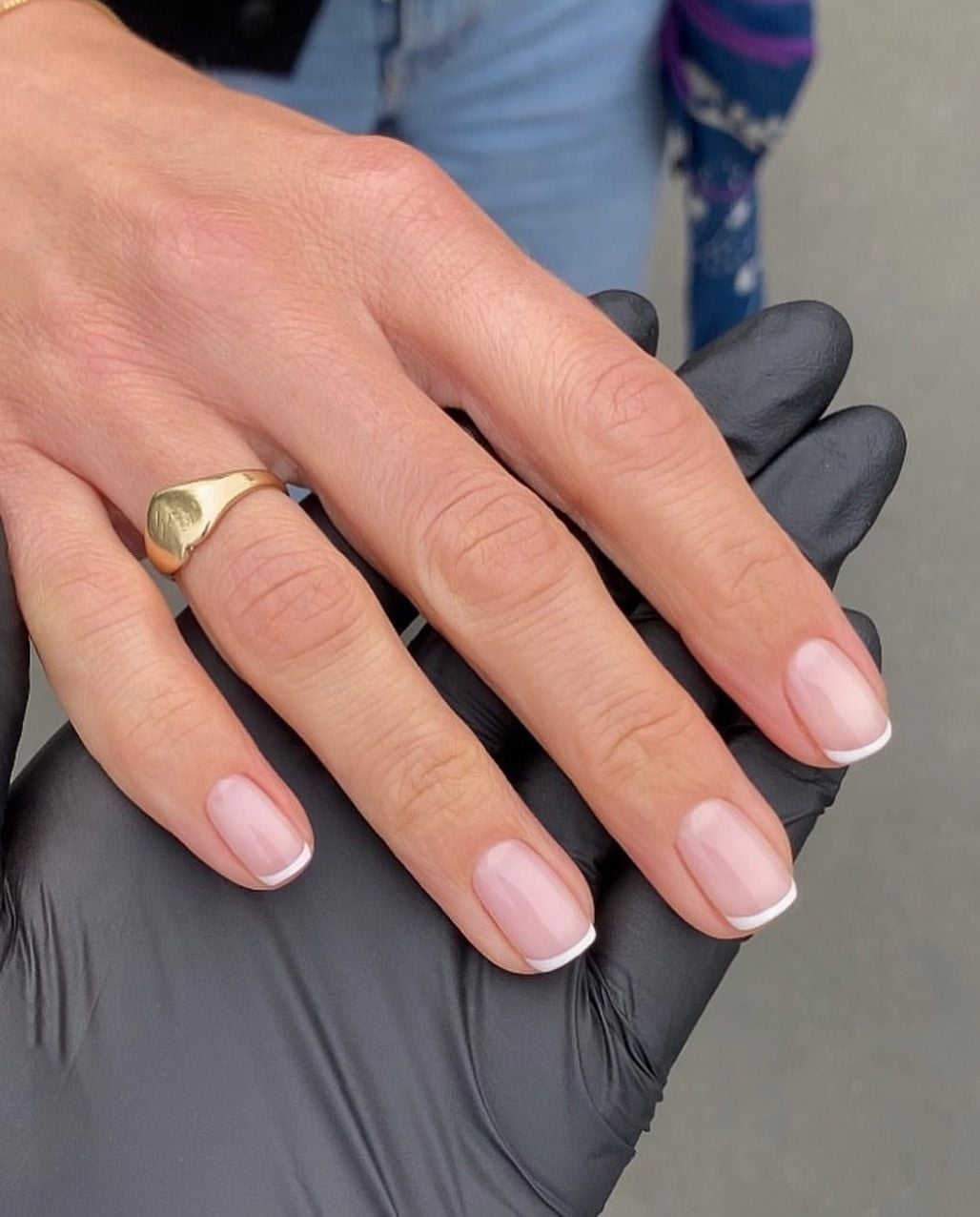 Classic White French Tip Short Square Nails Classic White French Tip Short Square Nails — Simple Short Nails