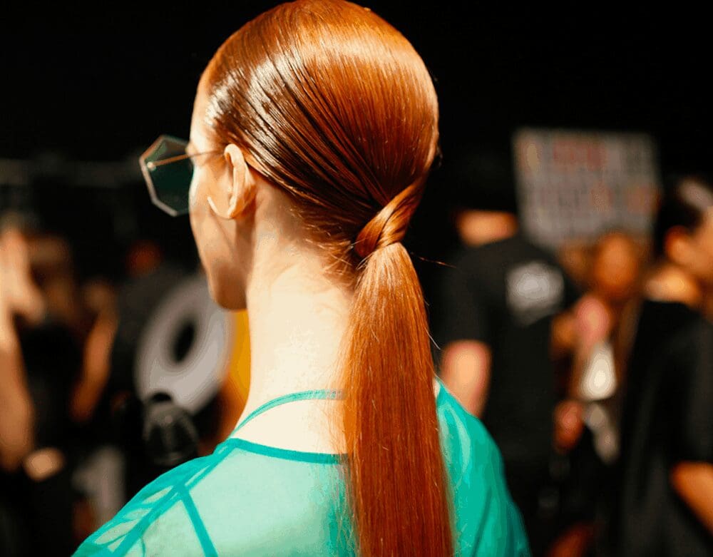 High Shine Copper Ponytail — Sleek Ponytail