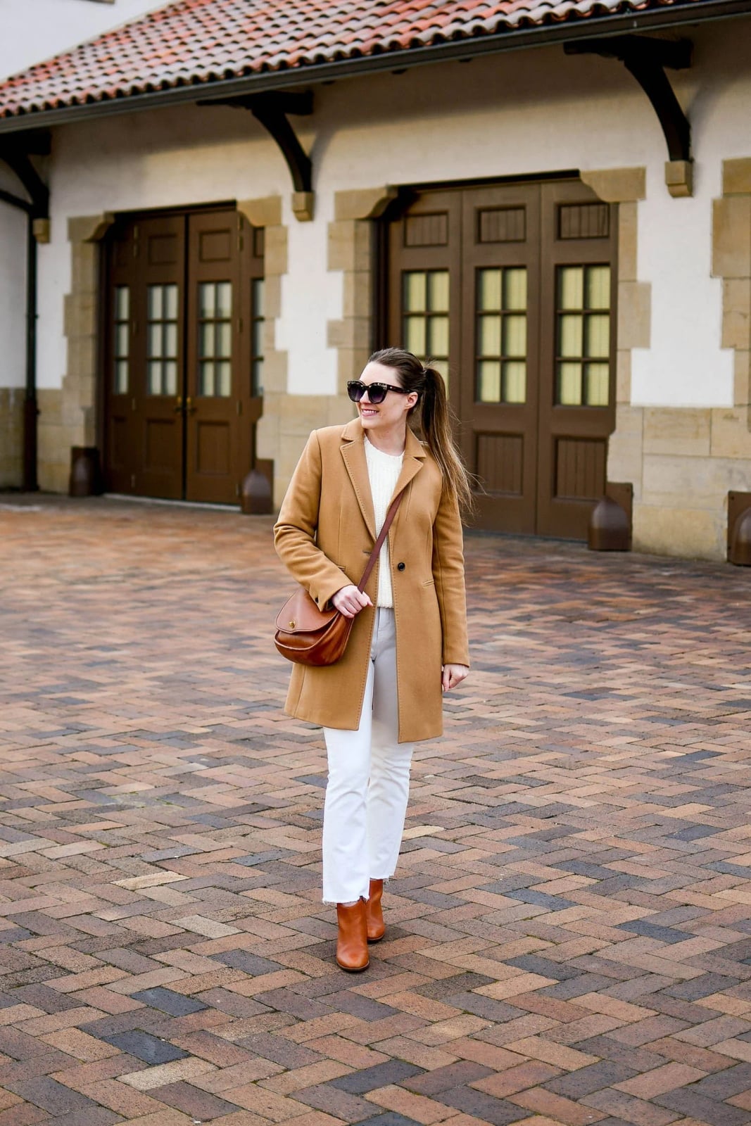 Camel Wool Coat With Gray Denim Camel Wool Coat With Gray Denim — Smart Casual Outfits