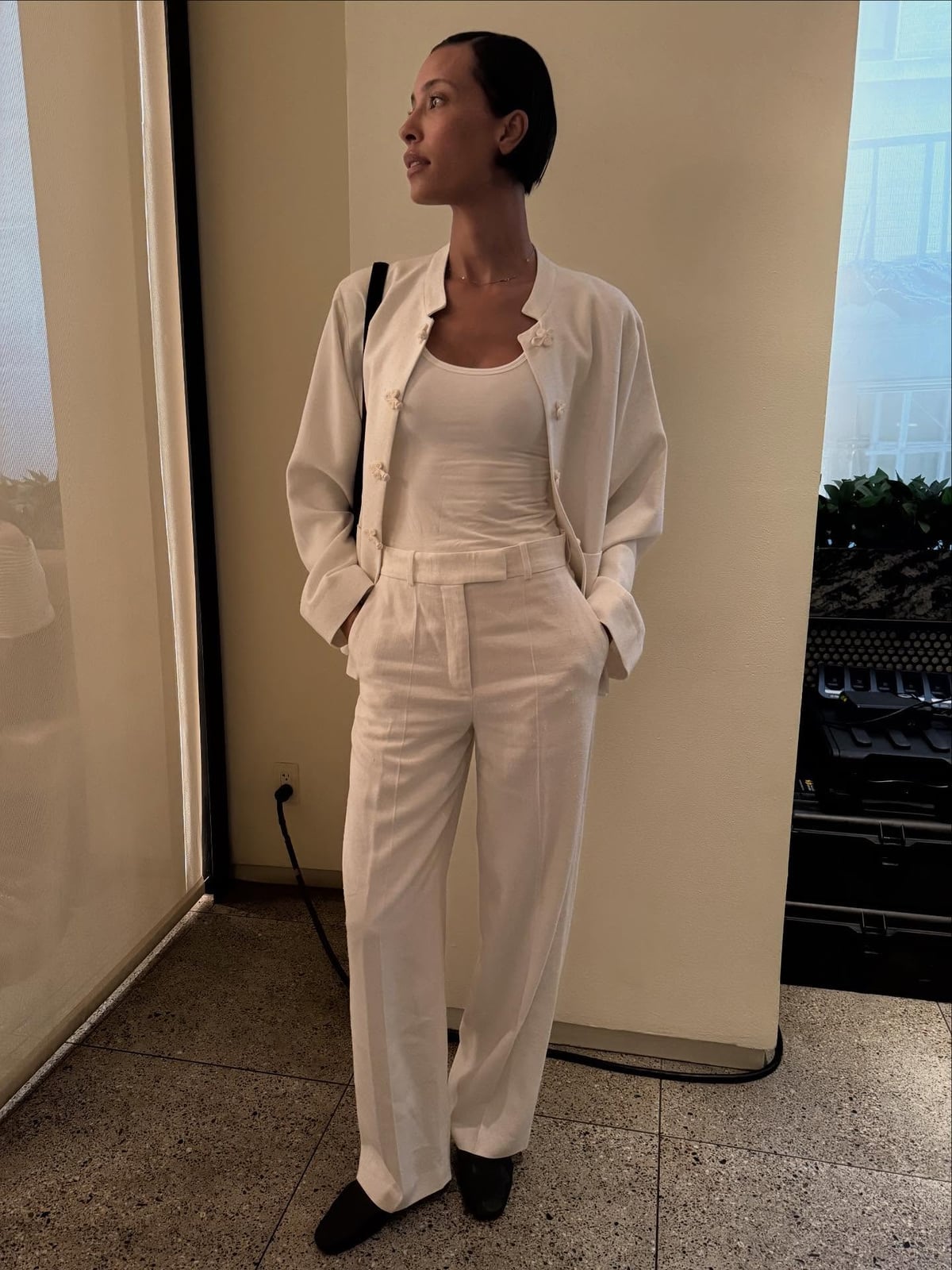 Monochromatic Beige Ensemble With Loafers Monochromatic Beige Ensemble With Loafers — Smart Casual Outfits