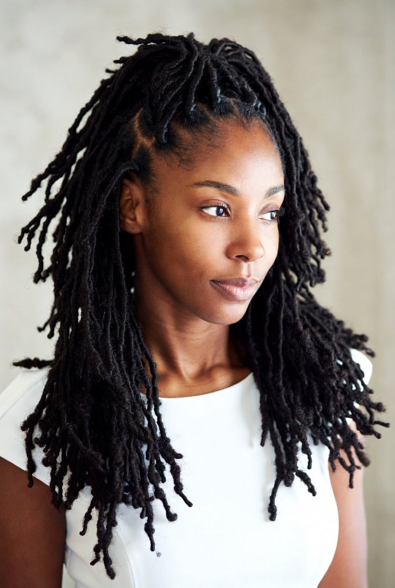 Defined Shoulder Length Locs Defined Shoulder Length Locs — Soft Locs Hairstyles