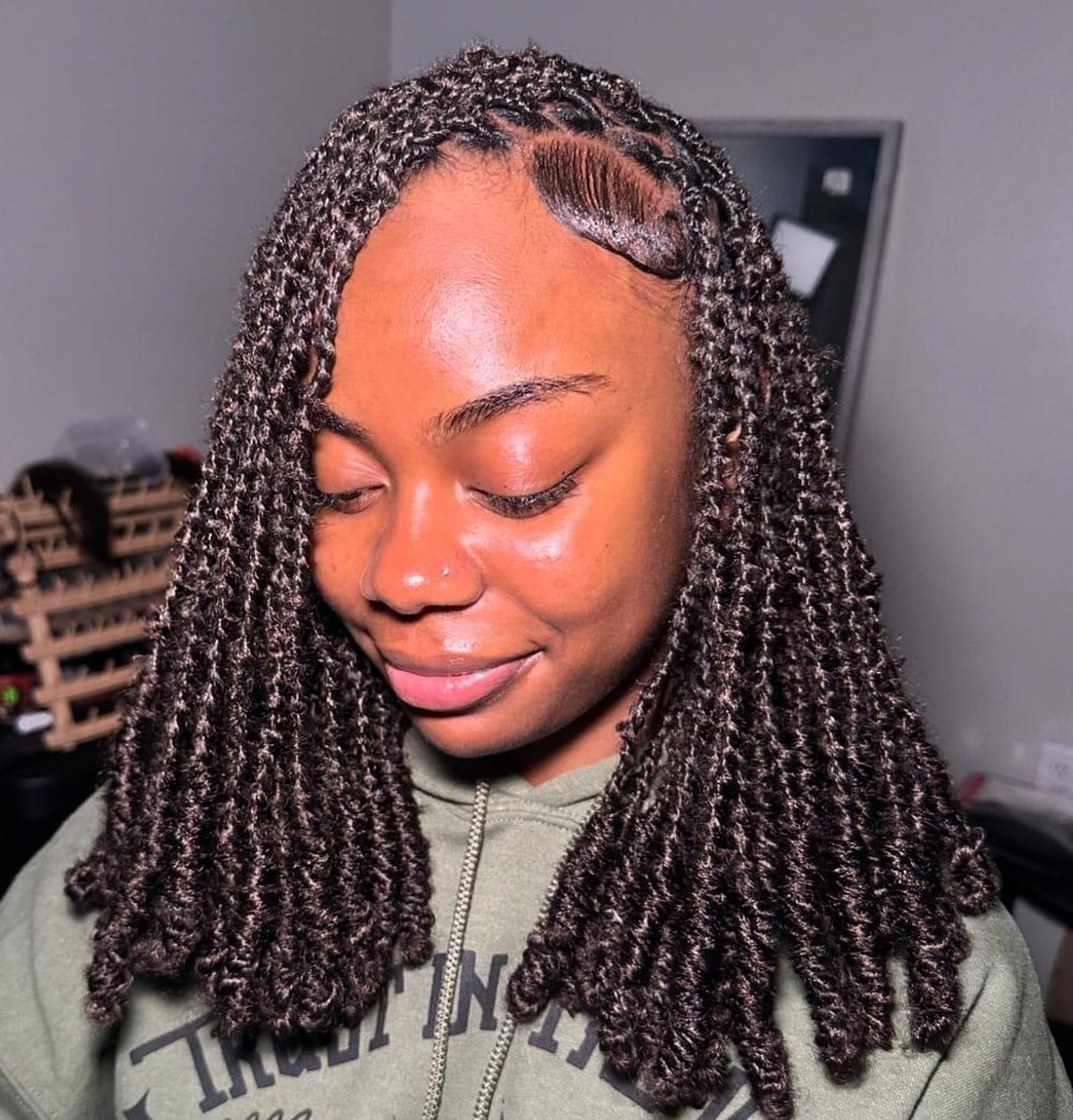 Thick Shoulder Length Dark Brown Locs Thick Shoulder Length Dark Brown Locs — Soft Locs Hairstyles