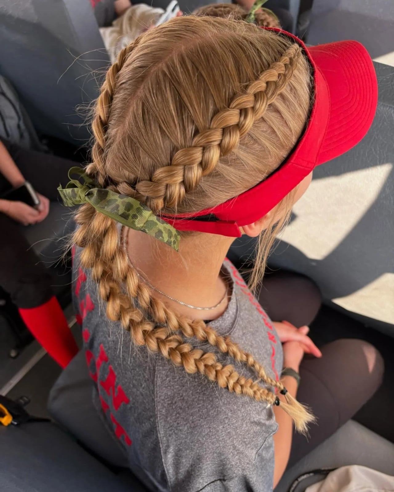 Braided Pigtails With Headband Braid — Softball Hair