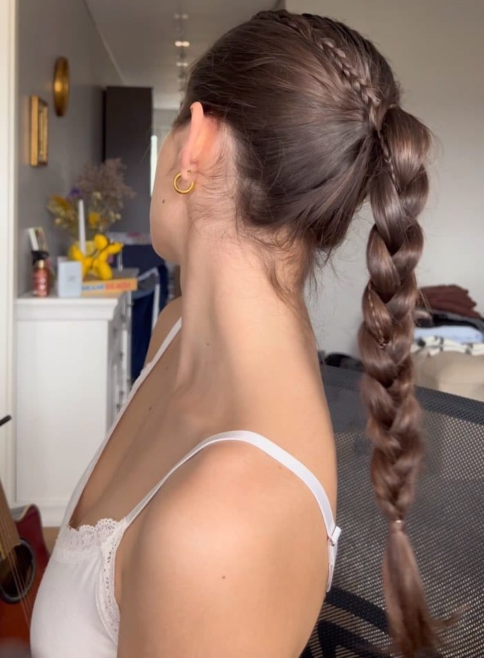 Thick Braid into High Ponytail — Softball Hair