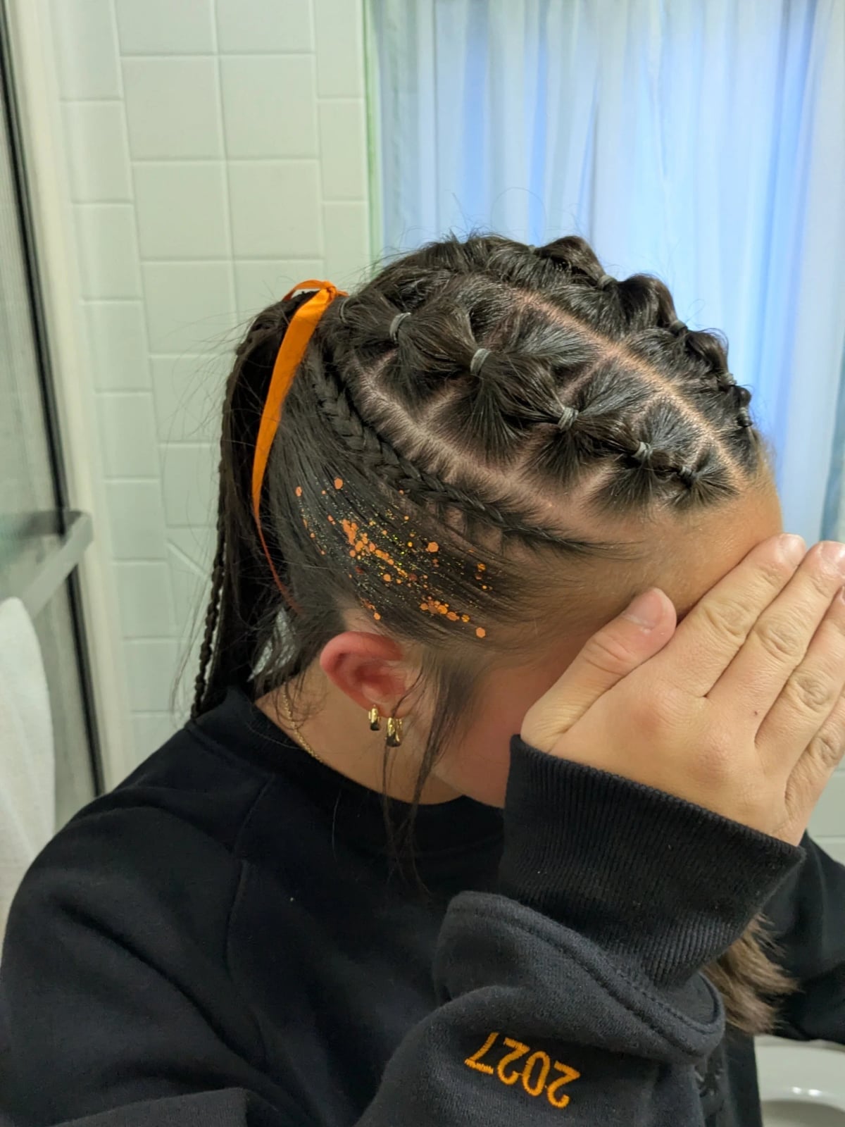 Intricate Multiple Braids With Blonde With Lighter Highlights — Softball Hair