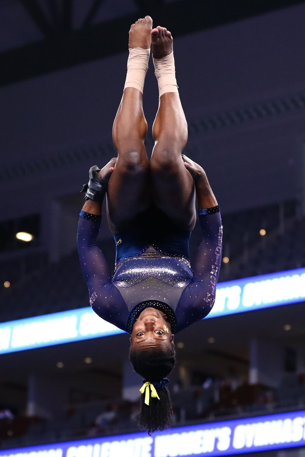 Coily Black Ponytail Wrapped Into Bun — Sports Hair