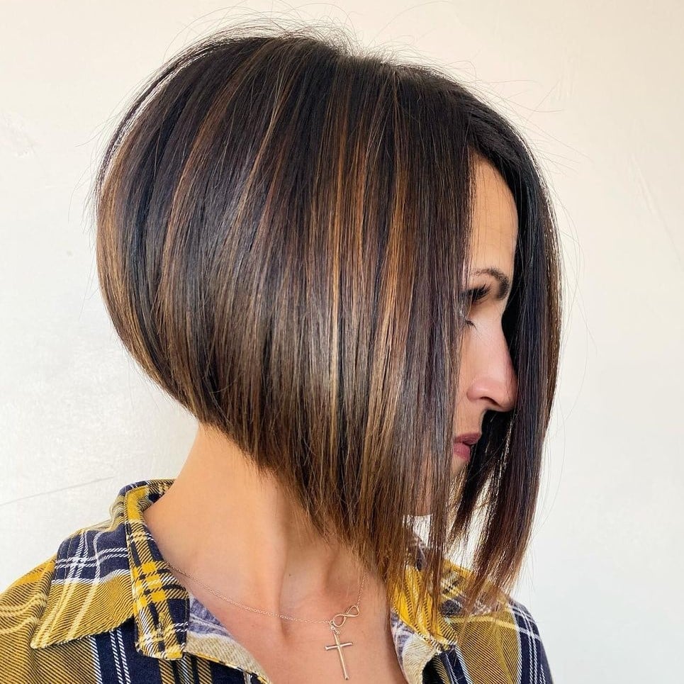 Inverted Stacked Bob With Sharp Angle Inverted Stacked Bob With Sharp Angle