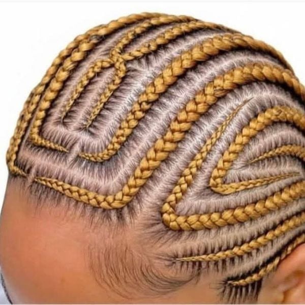 Shoulder Length Blonde Stitch Braids With Zig-Zag — Stitch Braids Hairstyles