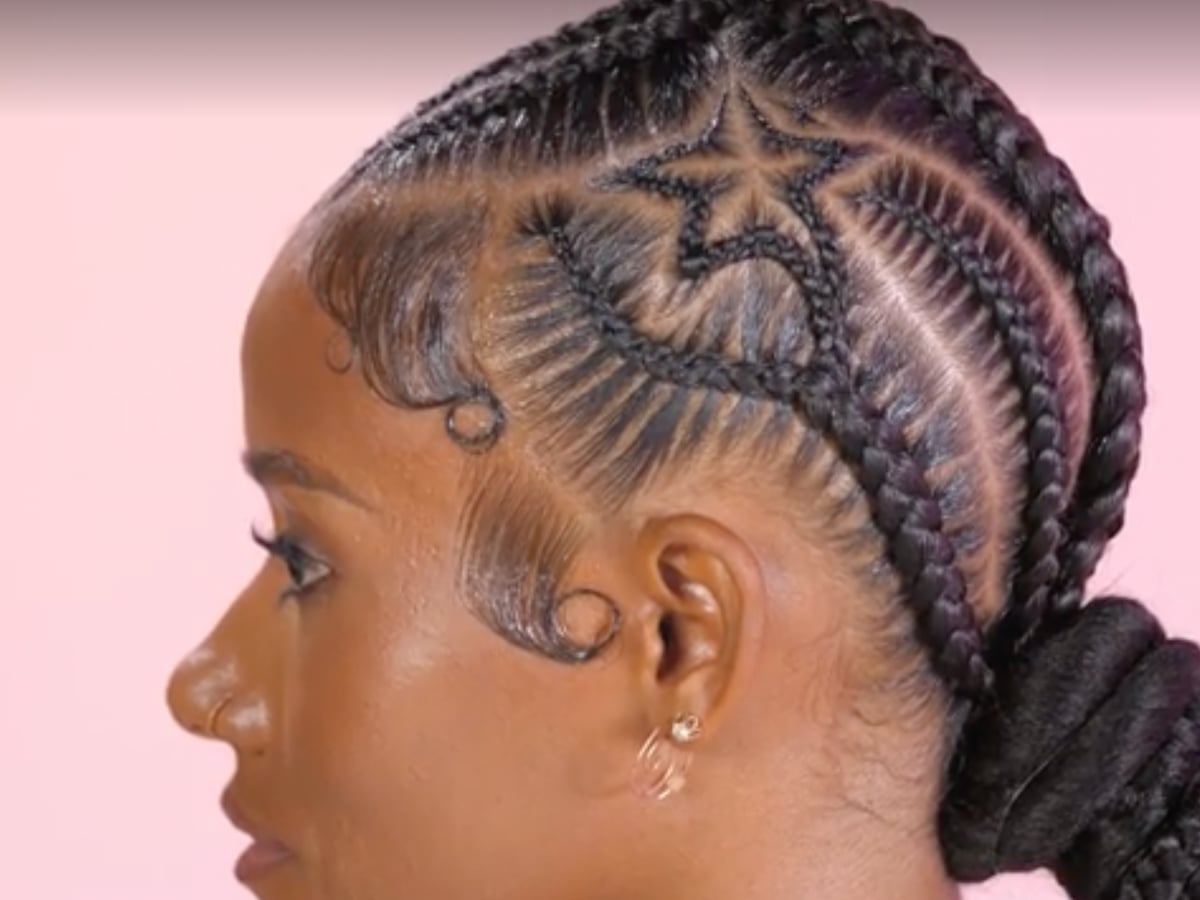 Stitch Braids Styled Into High Ponytail — Stitch Braids Hairstyles