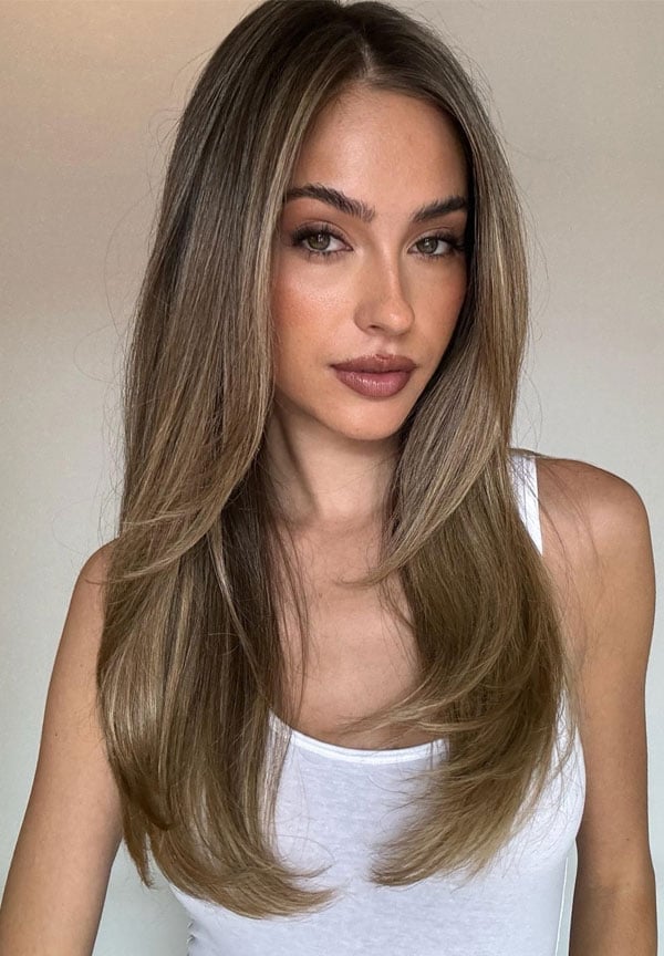 Collarbone Lob With Face-Framing Layers — Straight Hair