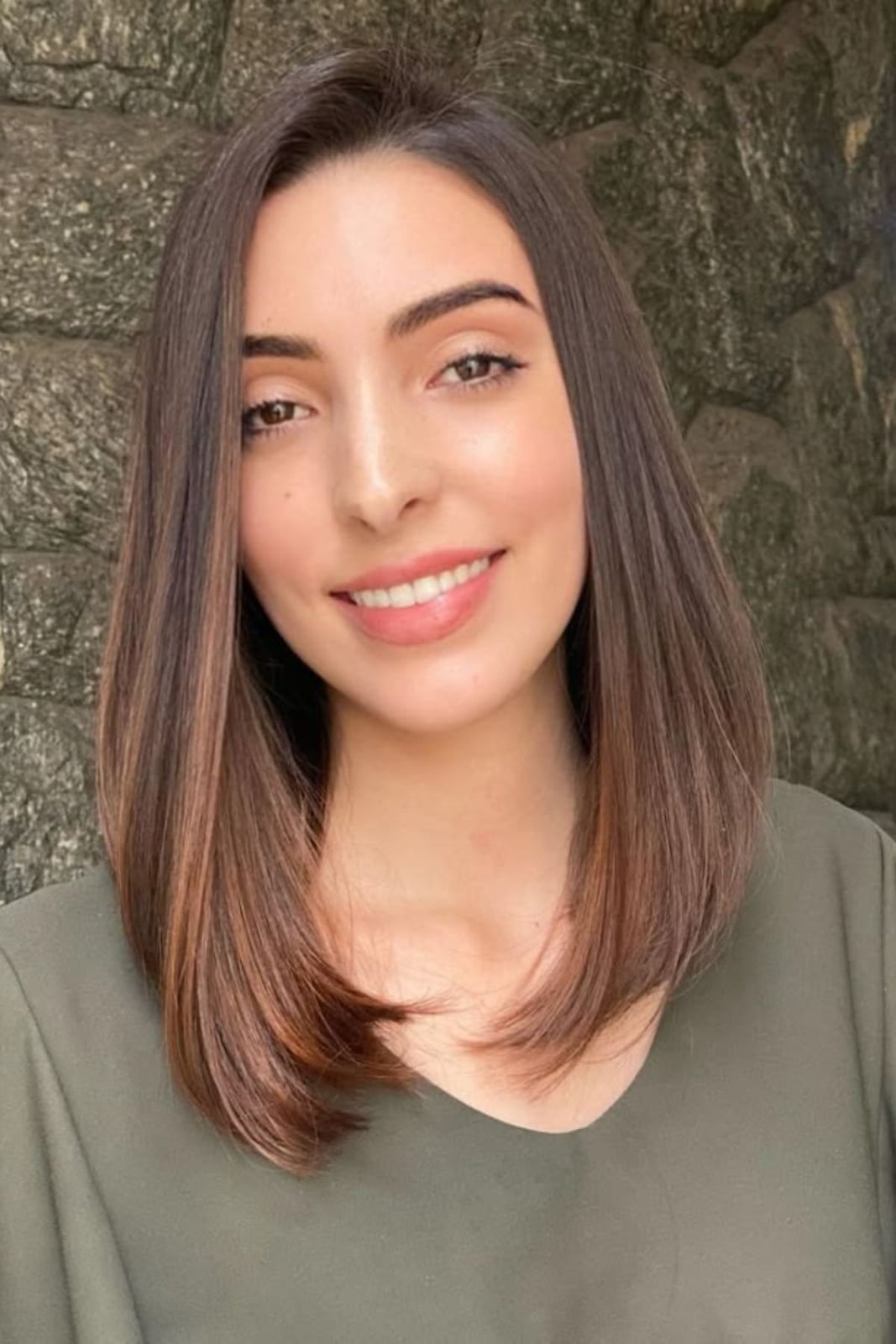 Air-Dried Lob With Face-Framing Pieces — Straight Hair Haircuts