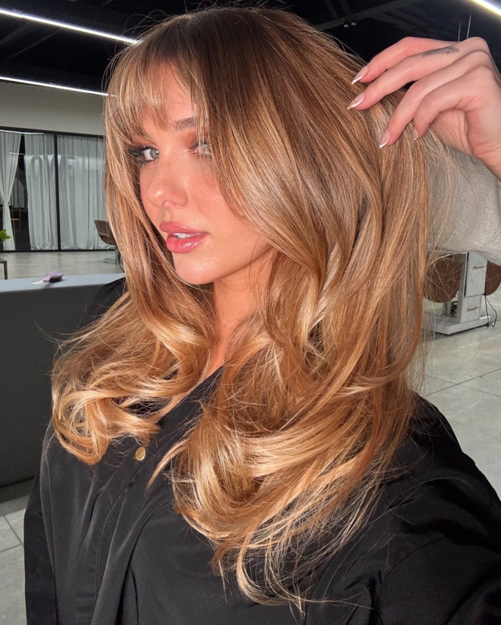Glossy Strawberry Blonde With Subtle Balayage