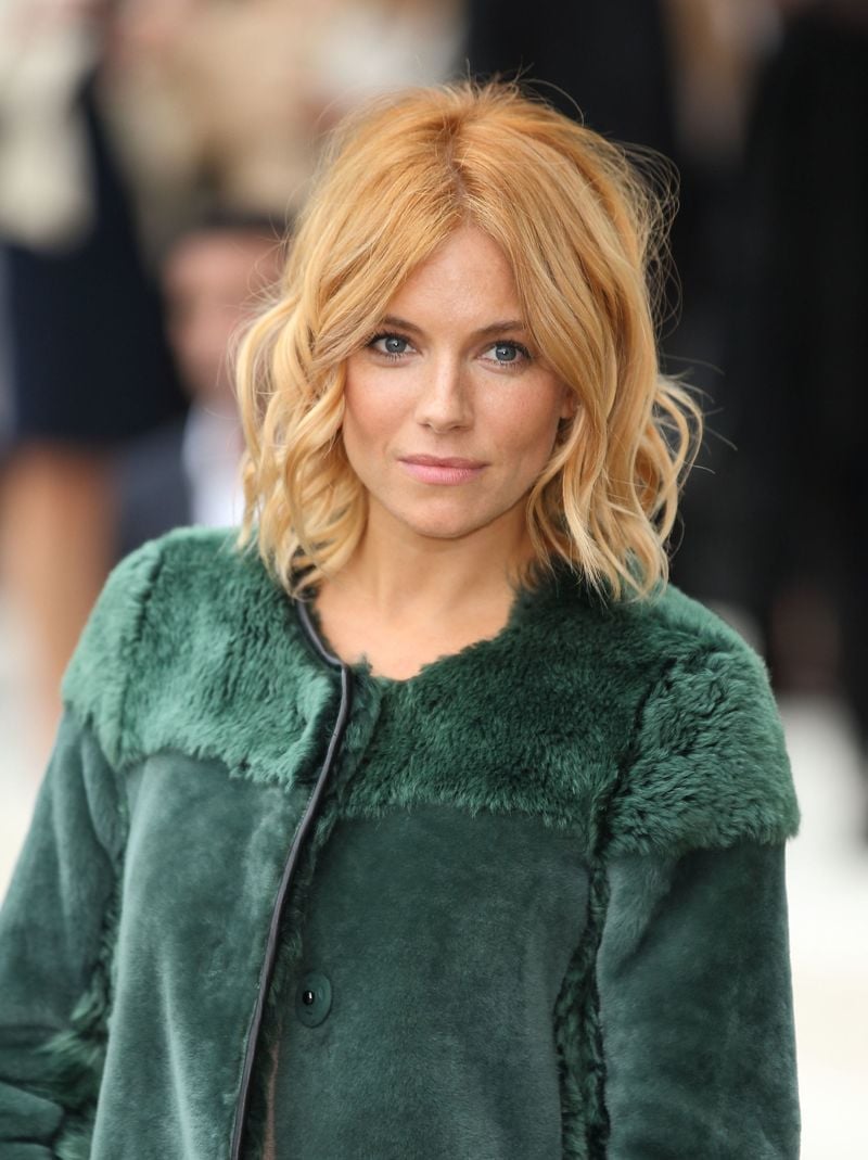 Prominent Curtain Bangs On Collarbone Lob — Strawberry Blonde