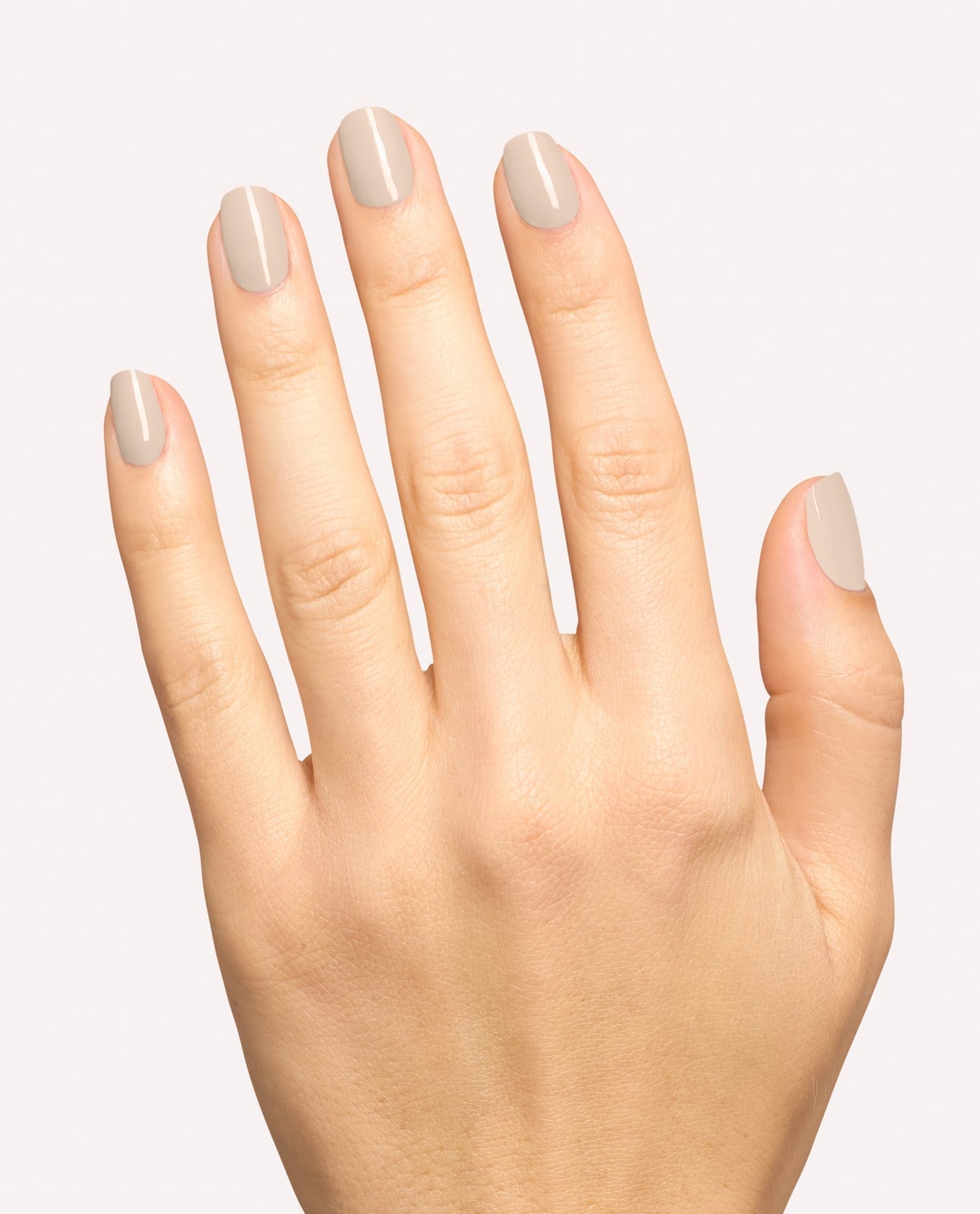 Glossy Light Pink Taupe Almond Nails — Taupe Nails
