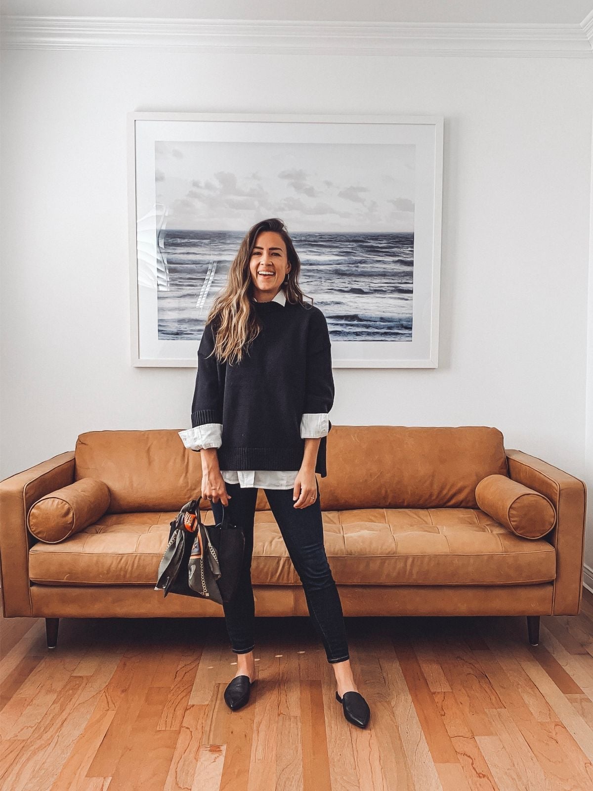 Layered Shirt and Sweater with Black Skinny Jeans Layered Shirt and Sweater with Black Skinny Jeans — Teacher Outfits