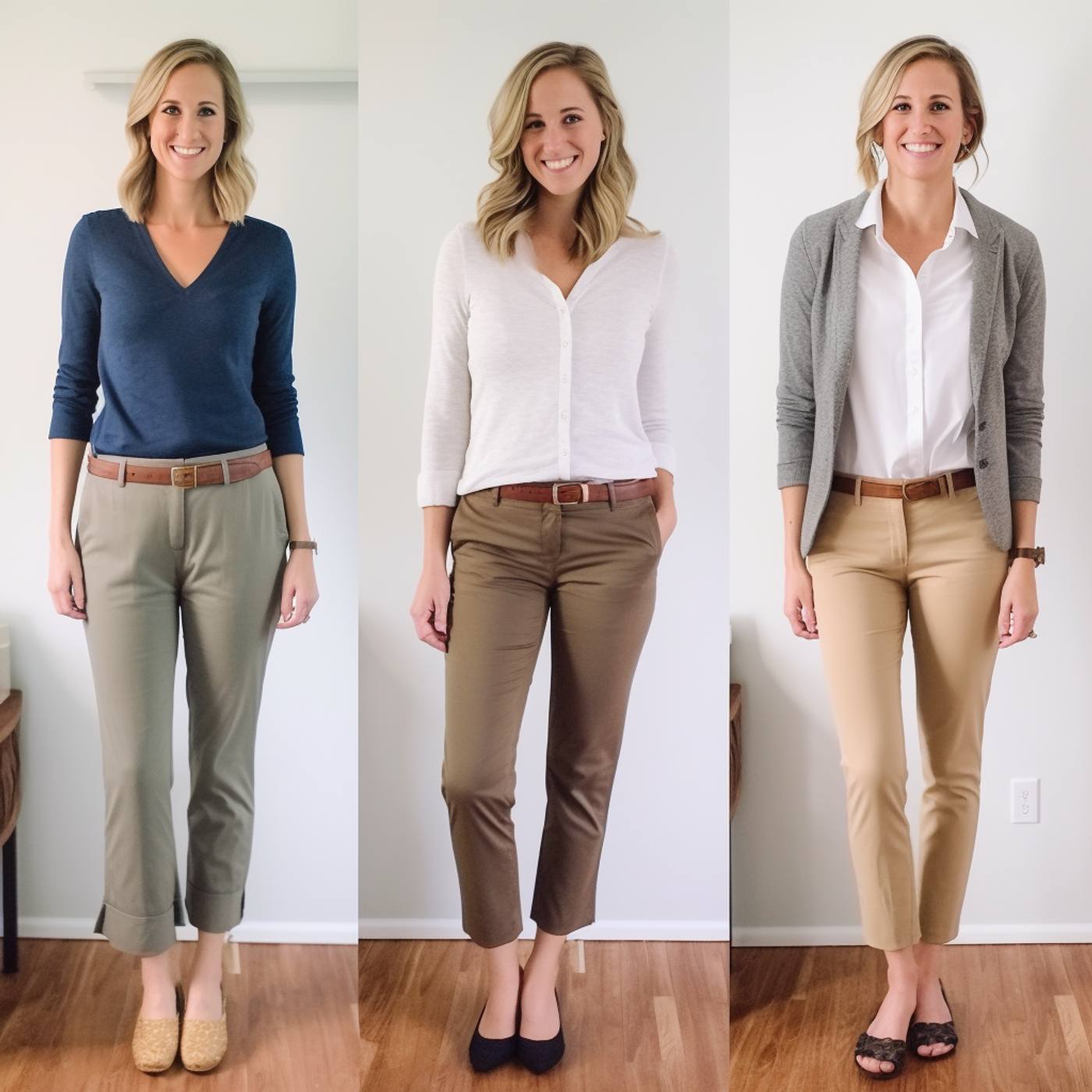 Straight-leg Trousers with Knit Tops and Blazers Straight-leg Trousers with Knit Tops and Blazers — Teacher Outfits
