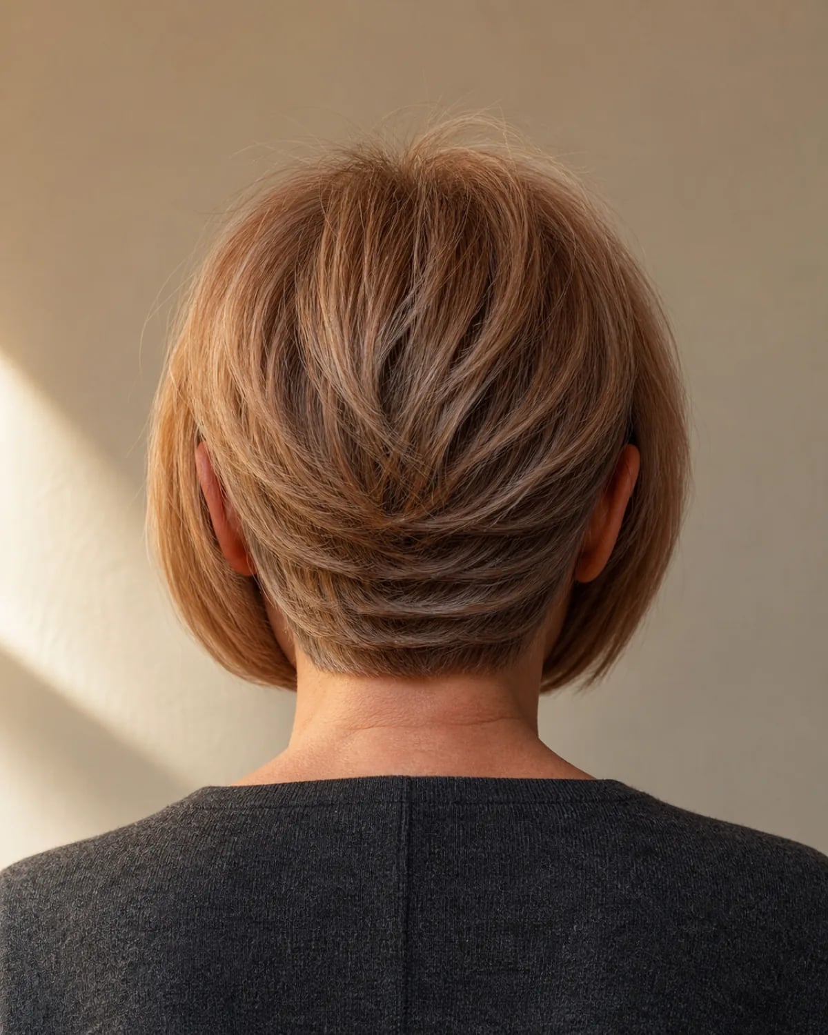 Collarbone Layered Bob With Textured Back Collarbone Layered Bob With Textured Back — Textured Bob