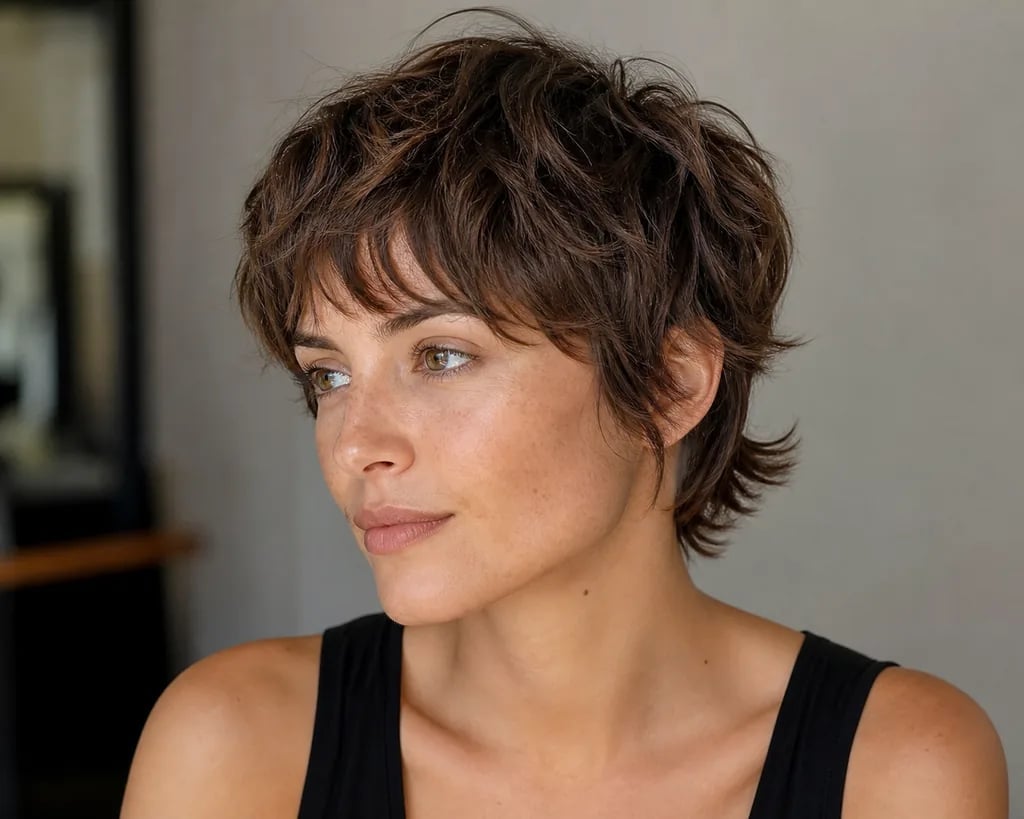 Short Shag With Wispy Bangs — Textured Haircuts