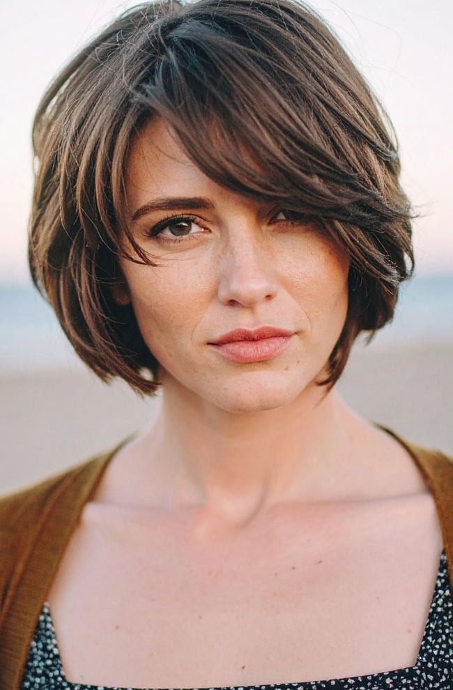 Textured Bob With Curtain Bangs — Textured Haircuts