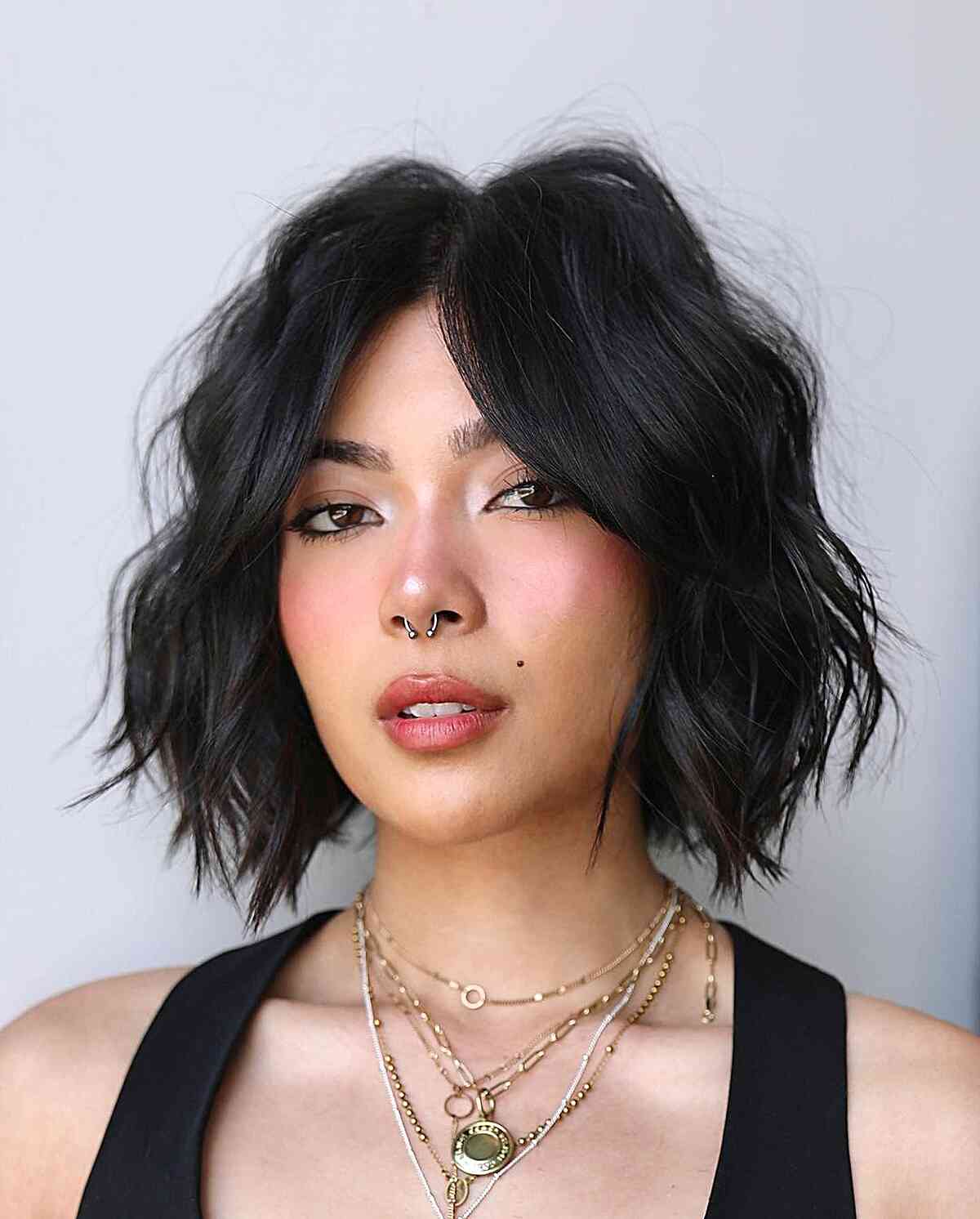 Short Choppy Bob With Air-Dried Texture — Textured Haircuts