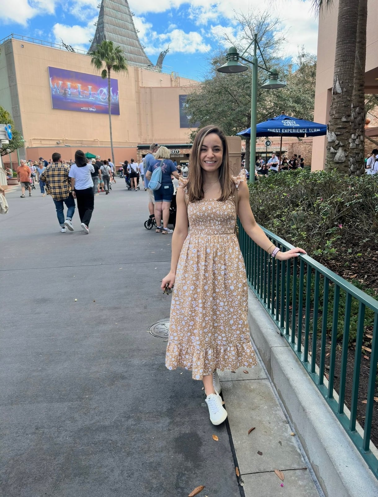 Floral Print Smocked Bodice Dress Floral Print Smocked Bodice Dress — Theme Park Outfits