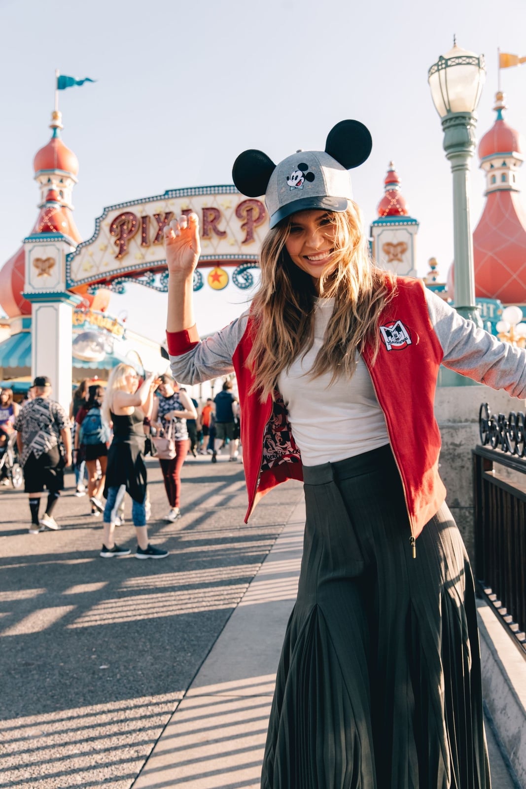 Bomber Jacket and Pleated Skirt Theme Park Look Bomber Jacket and Pleated Skirt Theme Park Look — Theme Park Outfits