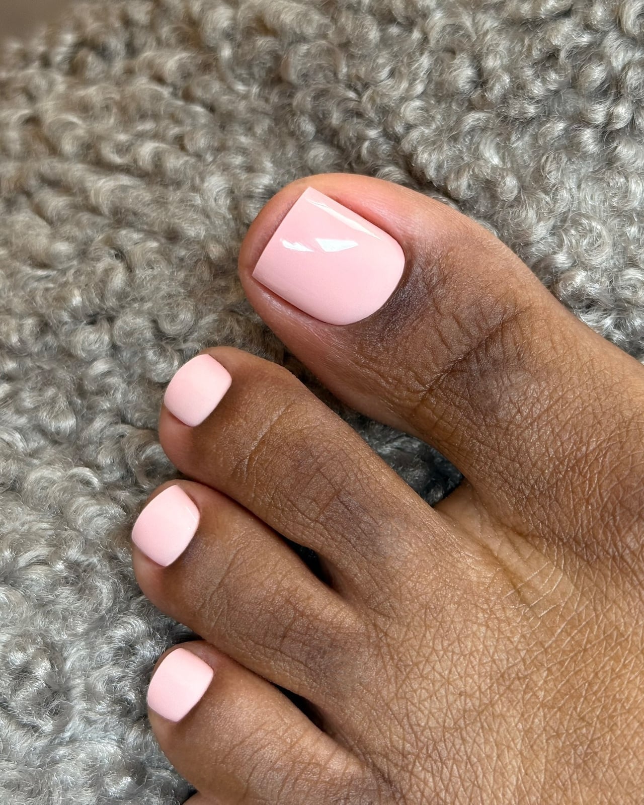 Soft Glossy Pastel Pink Toes Soft Glossy Pastel Pink Toes — Toe Nails Colors