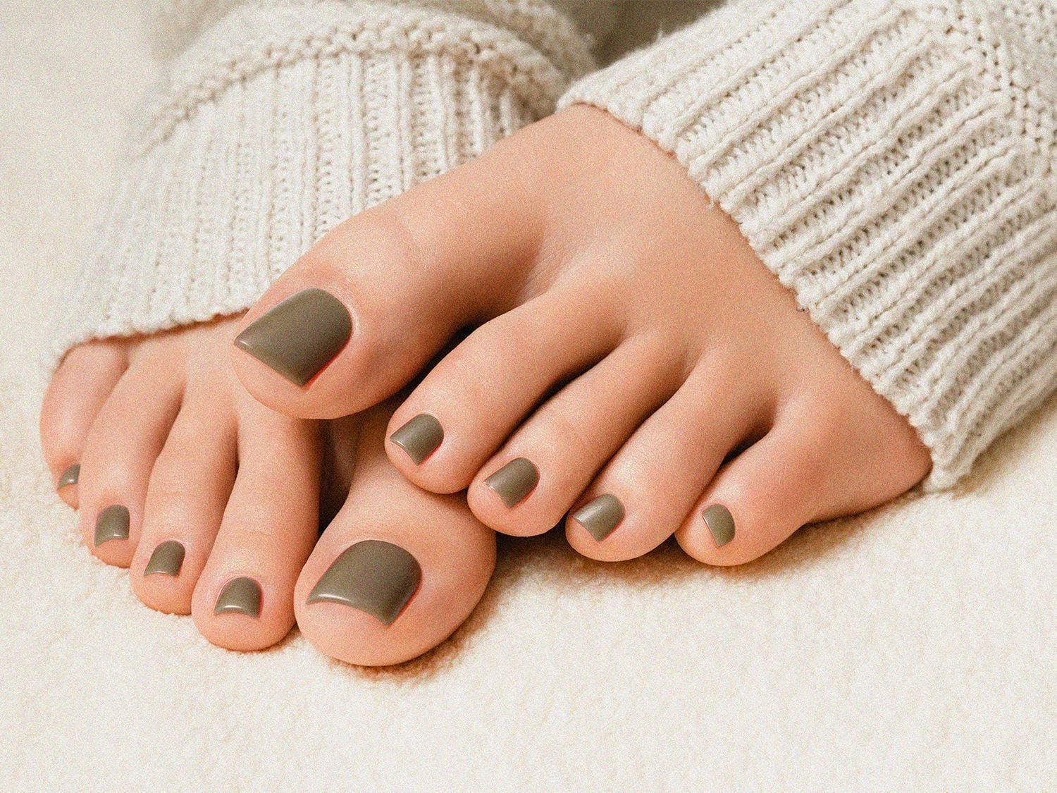 Muted Olive Green Matte Toes Muted Olive Green Matte Toes — Toe Nails Colors