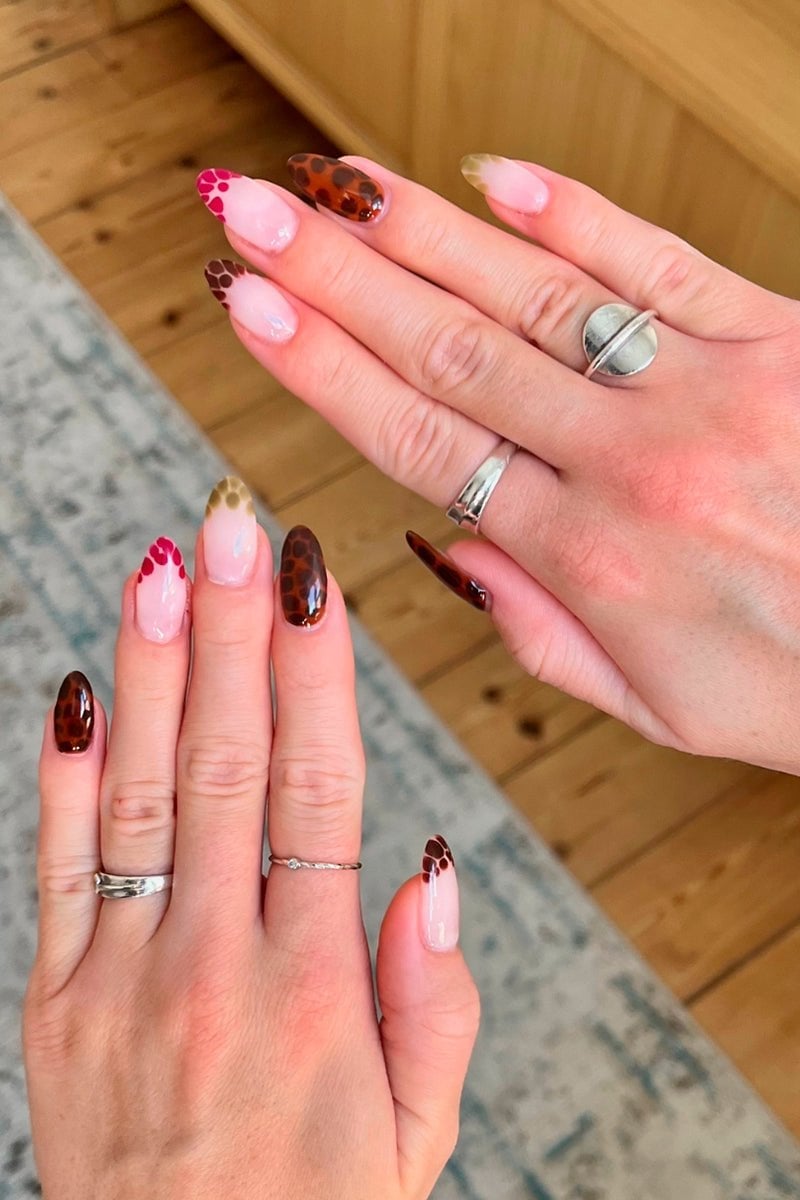 Medium Almond Pink Tortoise Mix Medium Almond Pink Tortoise Mix — Tortoise Nails