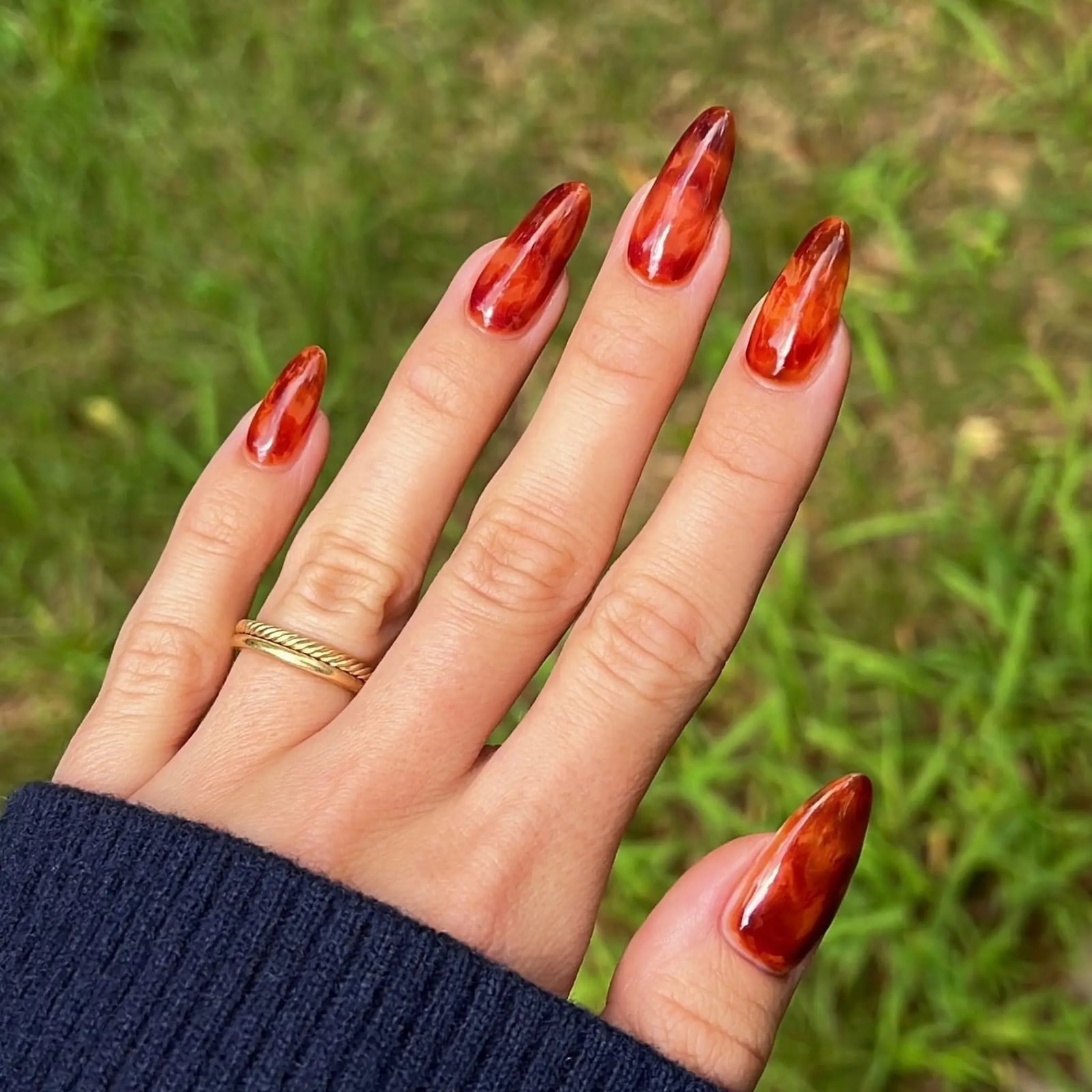 Long Stiletto Jelly Tortoise Nails Long Stiletto Jelly Tortoise Nails