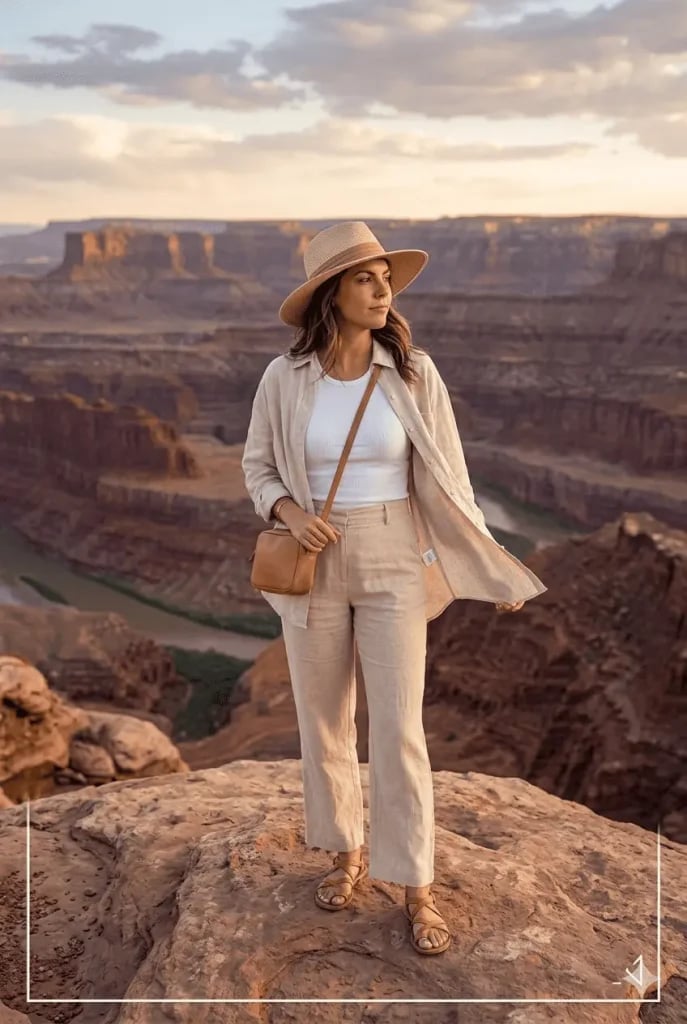 Linen Set for Breezy Travel Exploration Linen Set for Breezy Travel Exploration — Travel Outfits