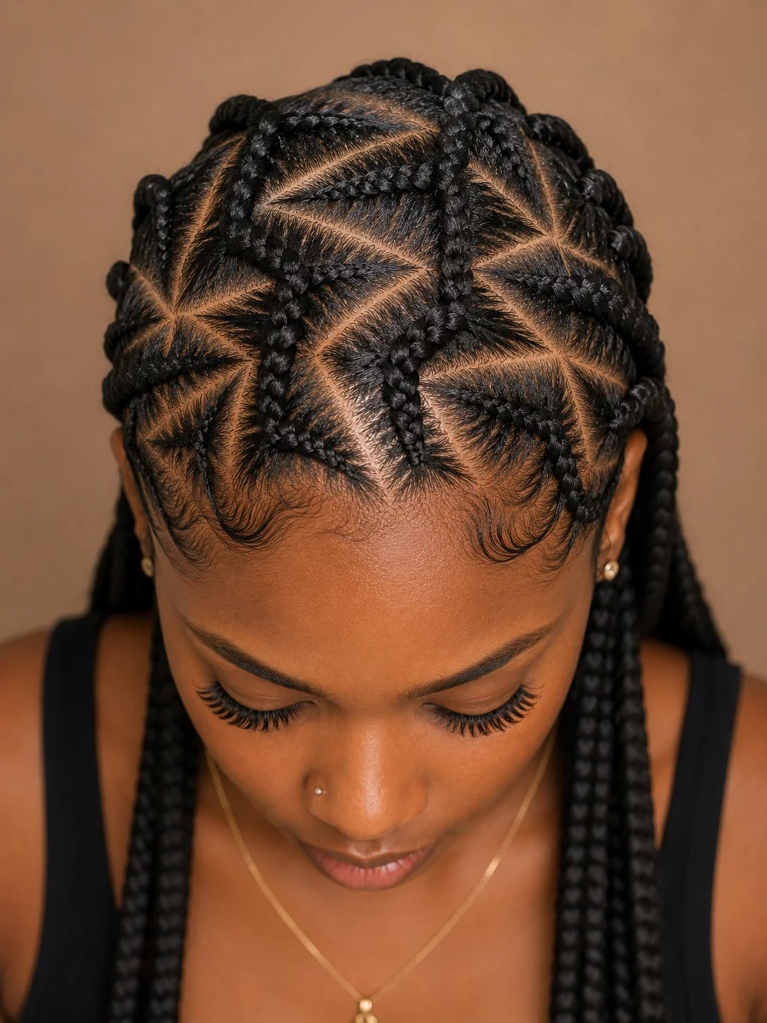 Geometric Starburst Braids Geometric Starburst Braids — Tribal Braids Hairstyles