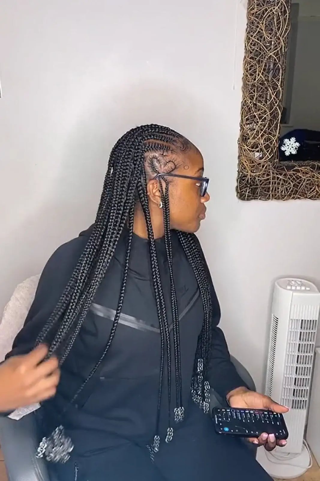 Box Braids With Heart Detail Box Braids With Heart Detail — Tribal Braids Hairstyles