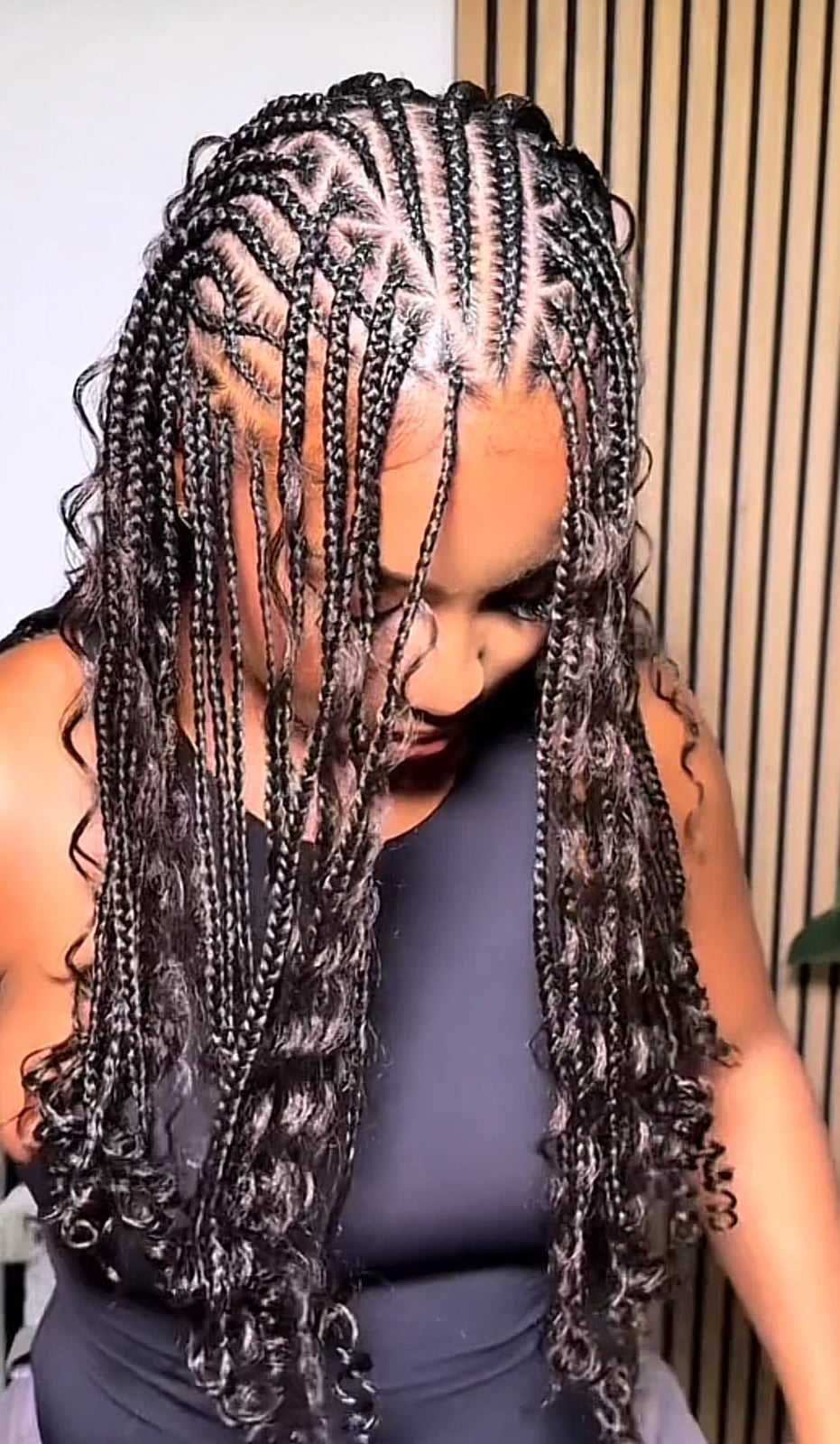 Fulani Braids With Central Braid Detail Fulani Braids With Central Braid Detail — Tribal Braids Hairstyles