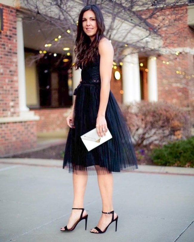 Denim Skirt With Layered Tulle Hem — Tulle Skirt Outfits