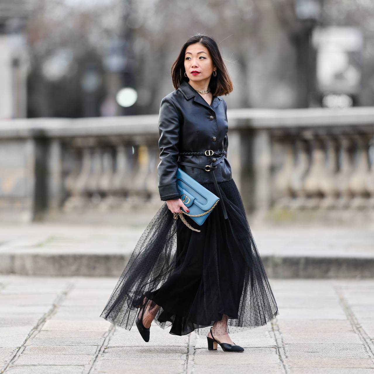 Light Gray Tulle Skirt With Lace Top — Tulle Skirt Outfits