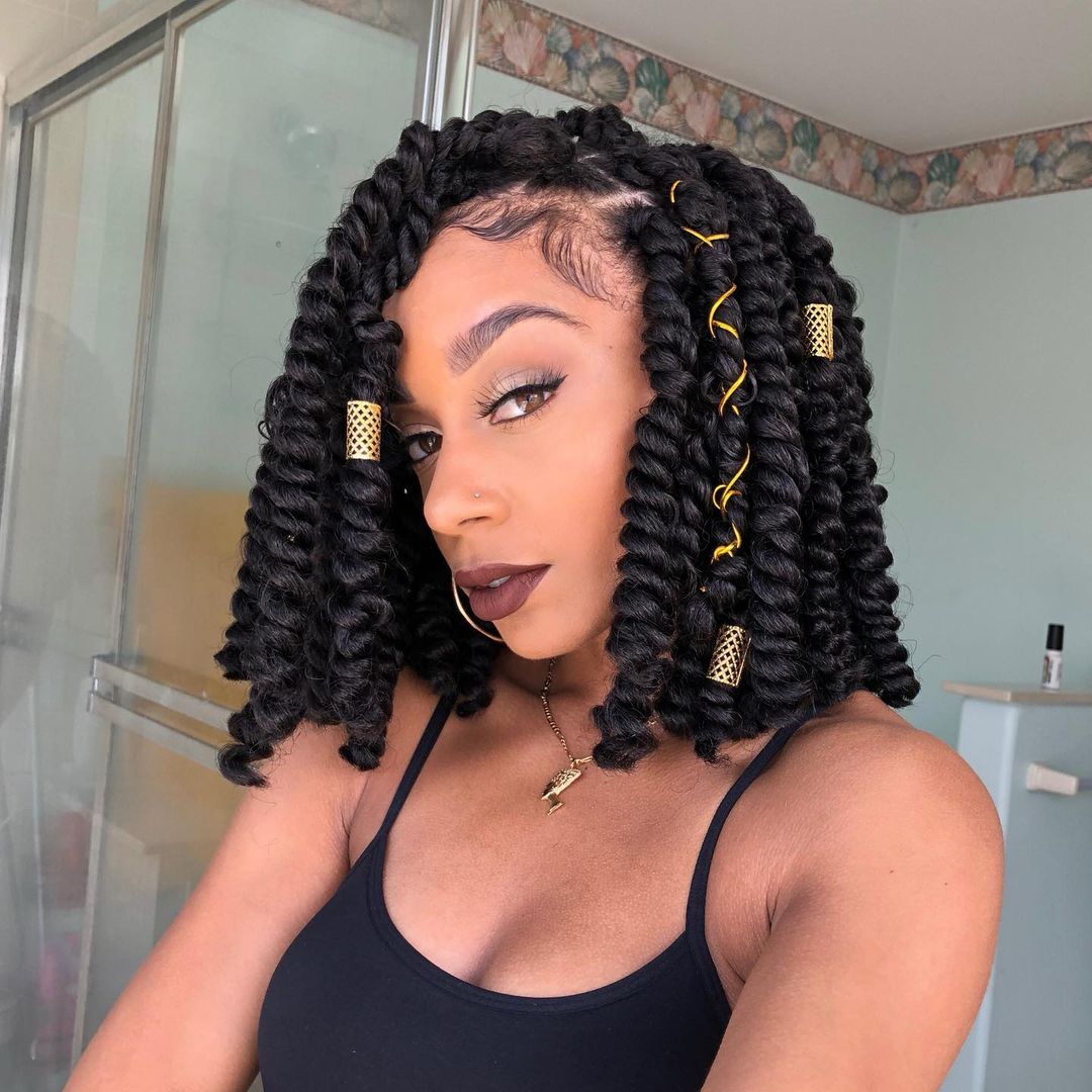Collarbone Length Twisted Braids Bob Collarbone Length Twisted Braids Bob — Twist Bob