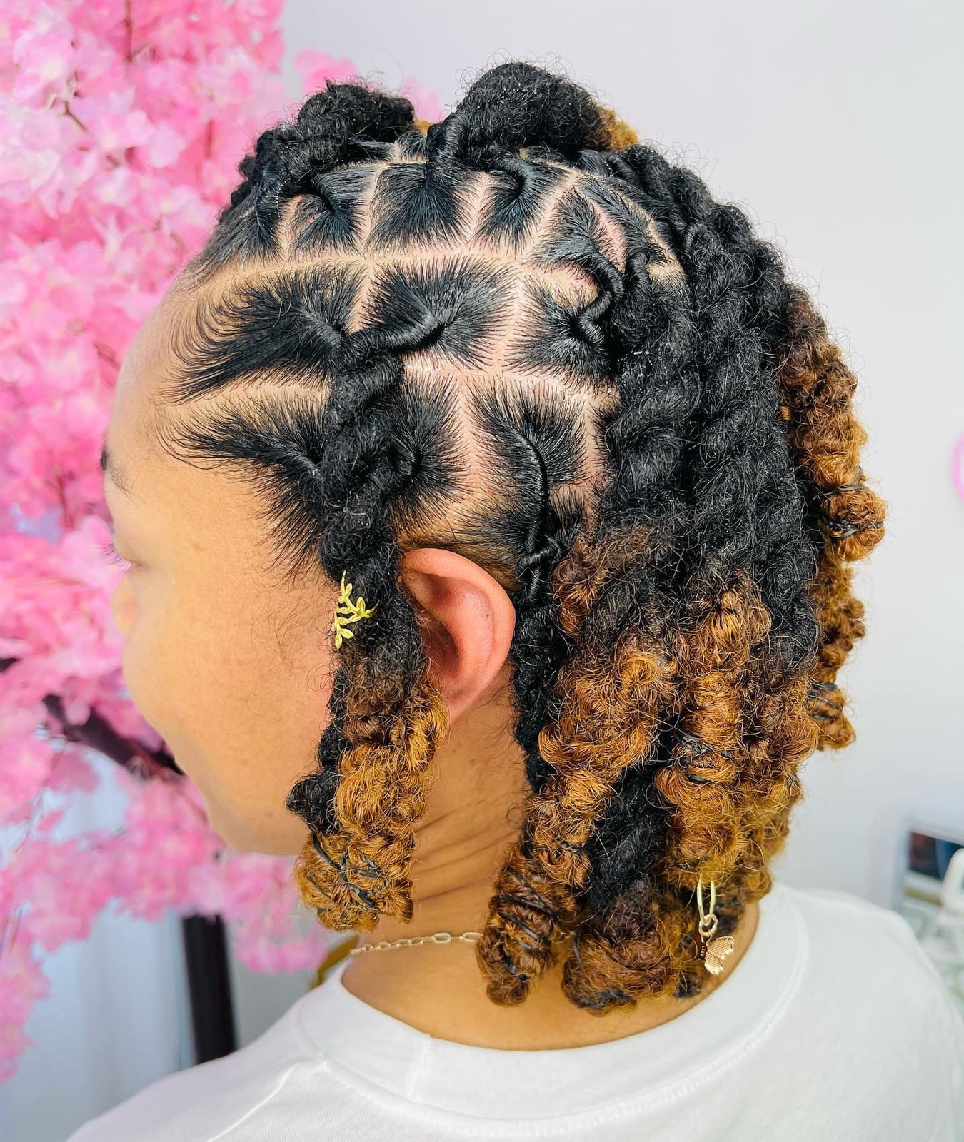 Collarbone Twists Geometric Parting Collarbone Twists Geometric Parting — Two Strand Twists