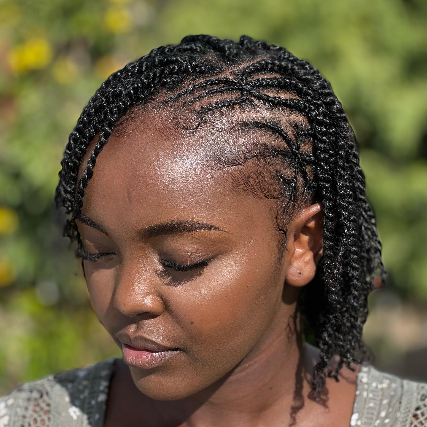 Shoulder Length Twists With Subtle Highlights Shoulder Length Twists With Subtle Highlights — Two Strand Twists