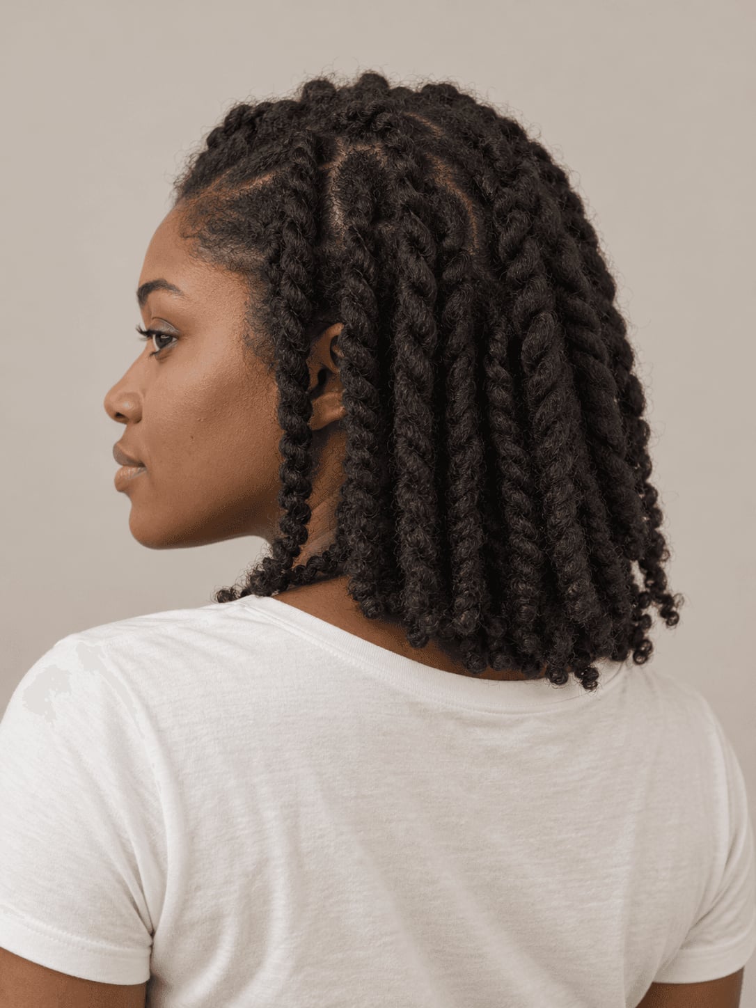 Mid-Back Long Defined Twists Mid-Back Long Defined Twists — Two Strand Twists