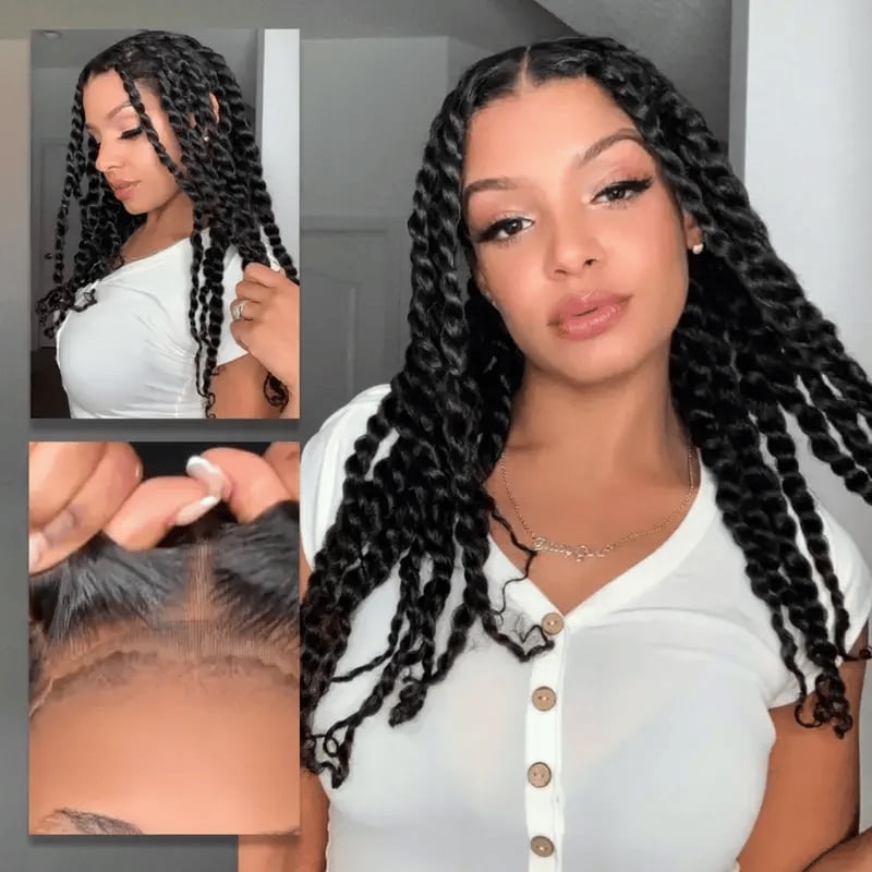 Mid-Back Defined Twists Clean Hairline Mid-Back Defined Twists Clean Hairline — Two Strand Twists