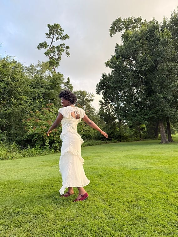 White Ruffled A-Line Midi Dress — Types of Dresses