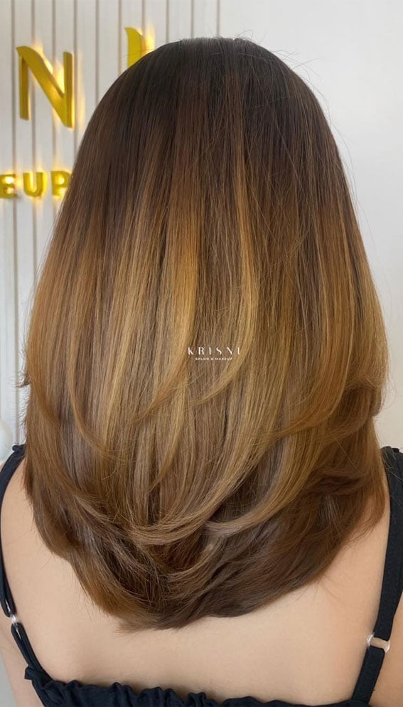 Collarbone U Shape With Balayage — U Shape Haircuts
