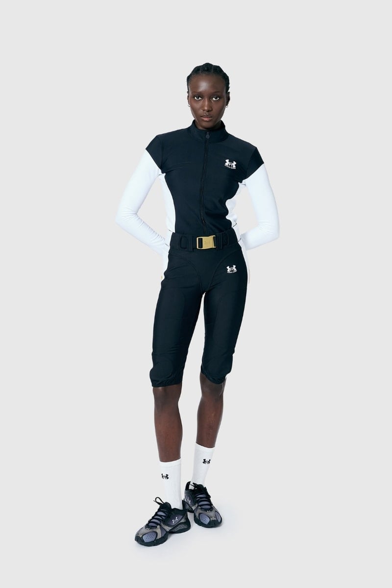 Athletic Uniform Jacket With Long Sleeve Undershirt, Close-Up Take — Under Outfits