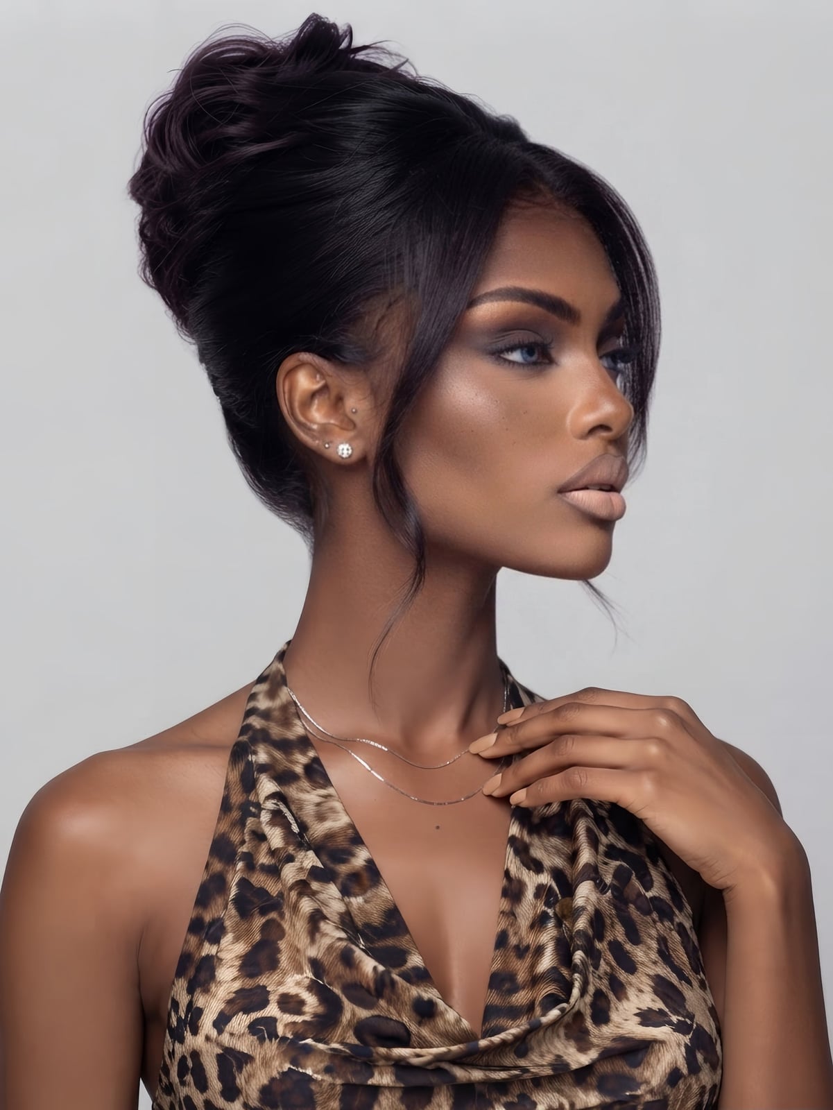 Voluminous Swept Up Dark Brown Updo Voluminous Swept Up Dark Brown Updo — Updo Wig
