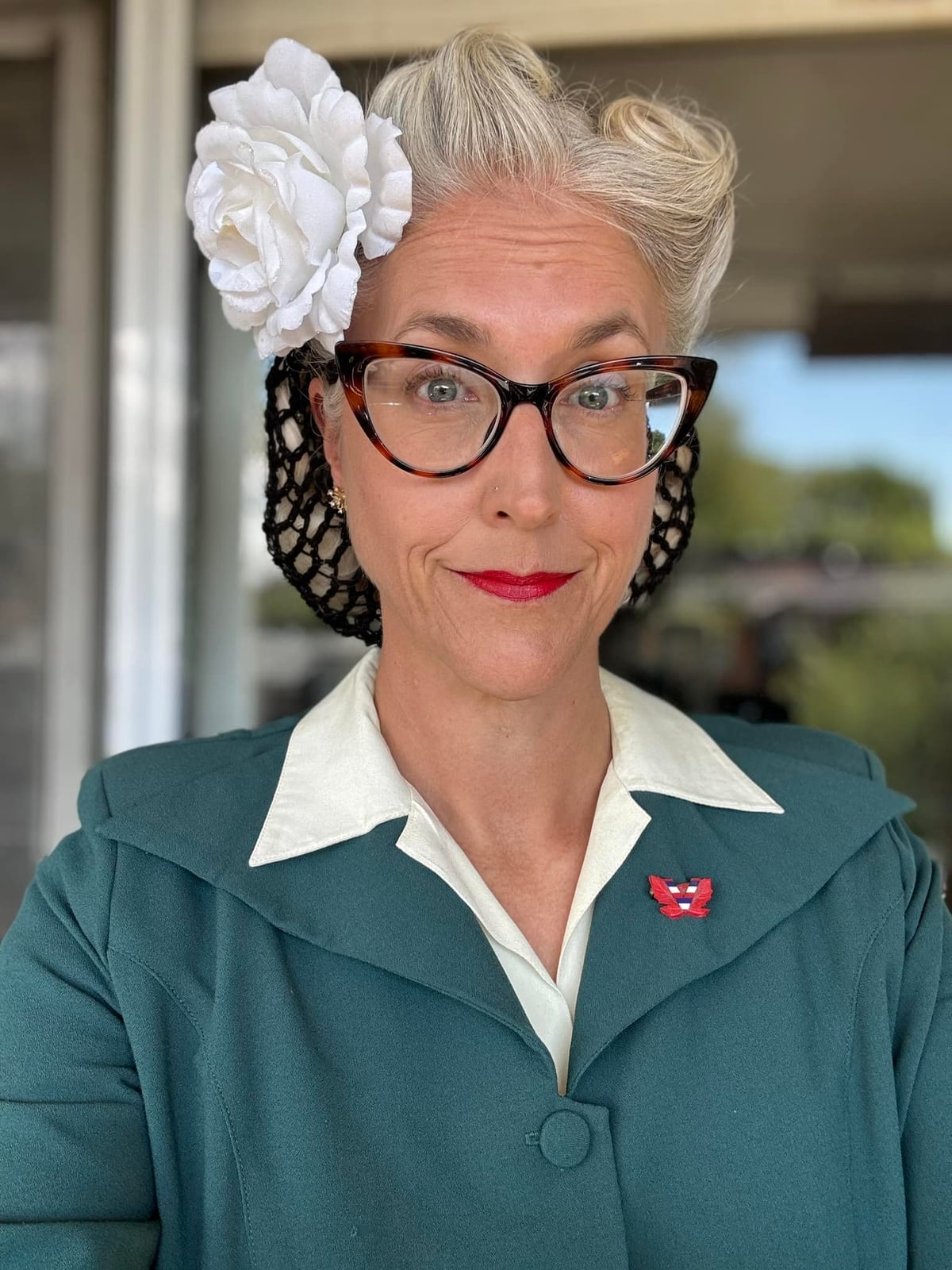 Gray Hair Updo With Victory Rolls Gray Hair Updo With Victory Rolls — Vintage Hairstyles
