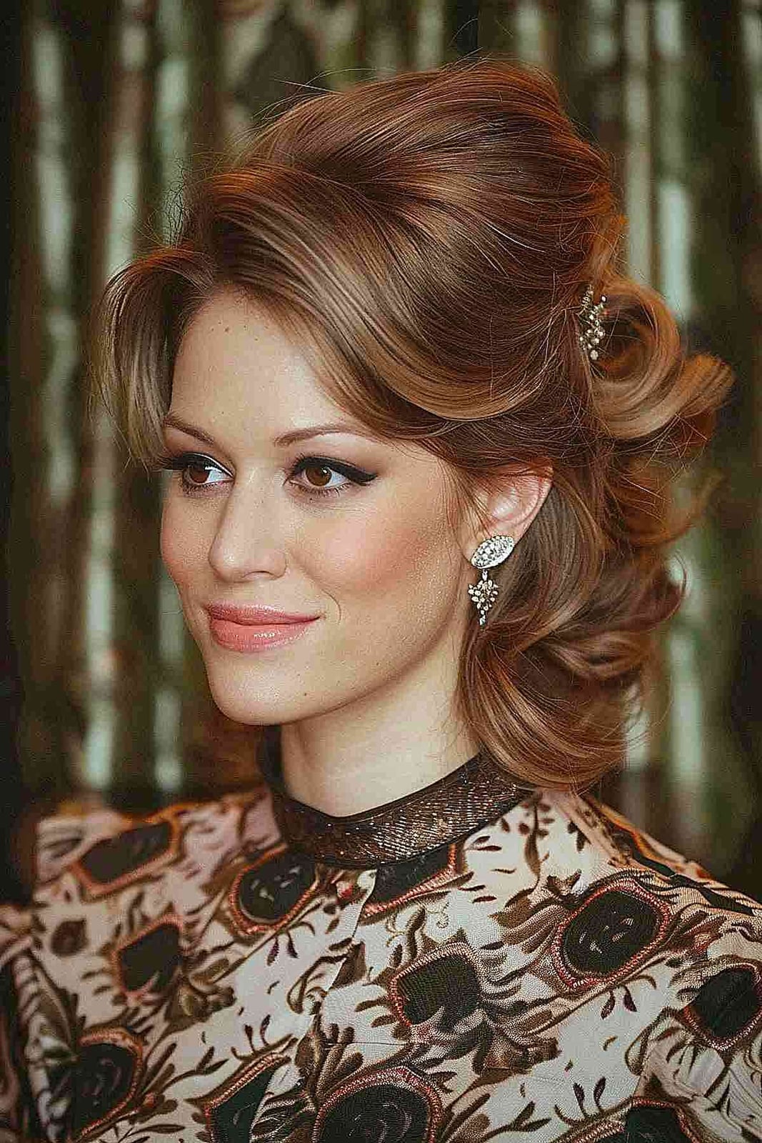 Collarbone Length Updo With Bouffant Collarbone Length Updo With Bouffant — Vintage Hairstyles