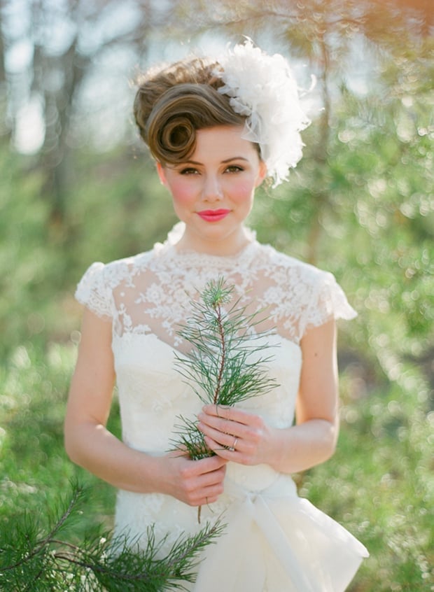 Shoulder Length Updo With Victory Rolls, Brown Shoulder Length Updo With Victory Rolls, Brown — Vintage Hairstyles