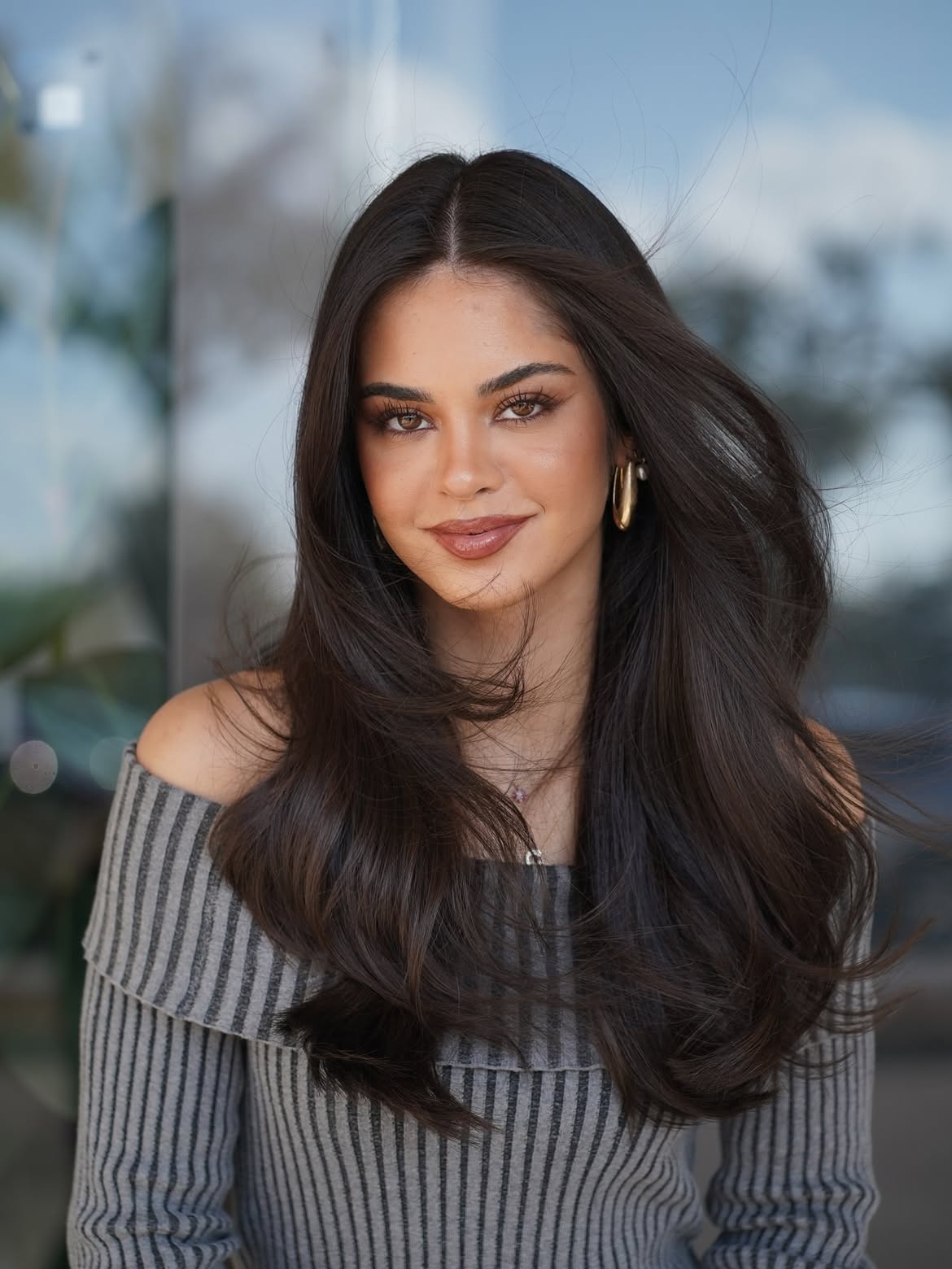 Voluminous Blowout Layers In Espresso Brown